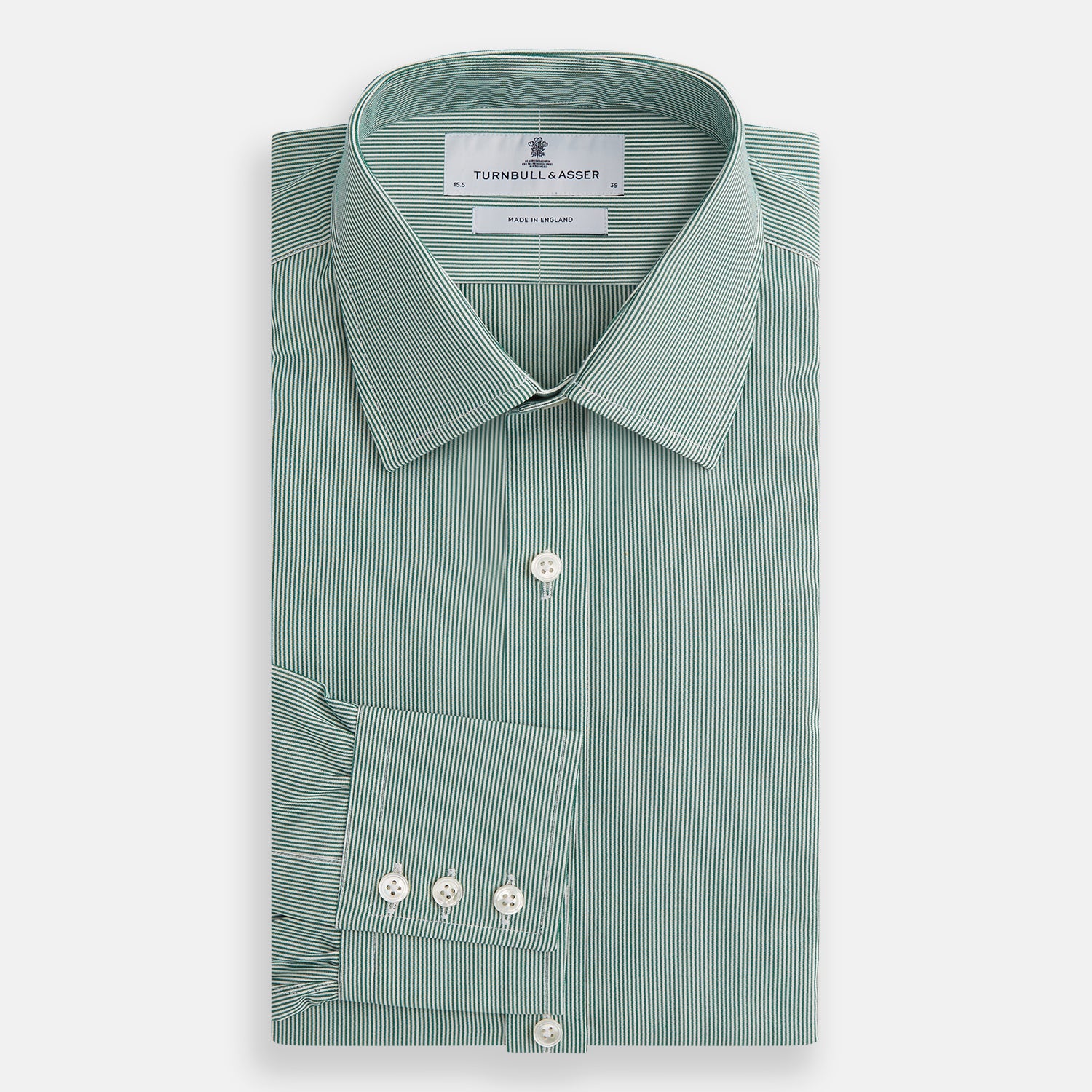 Image 4 of product Green Fine Stripe Mayfair Shirt