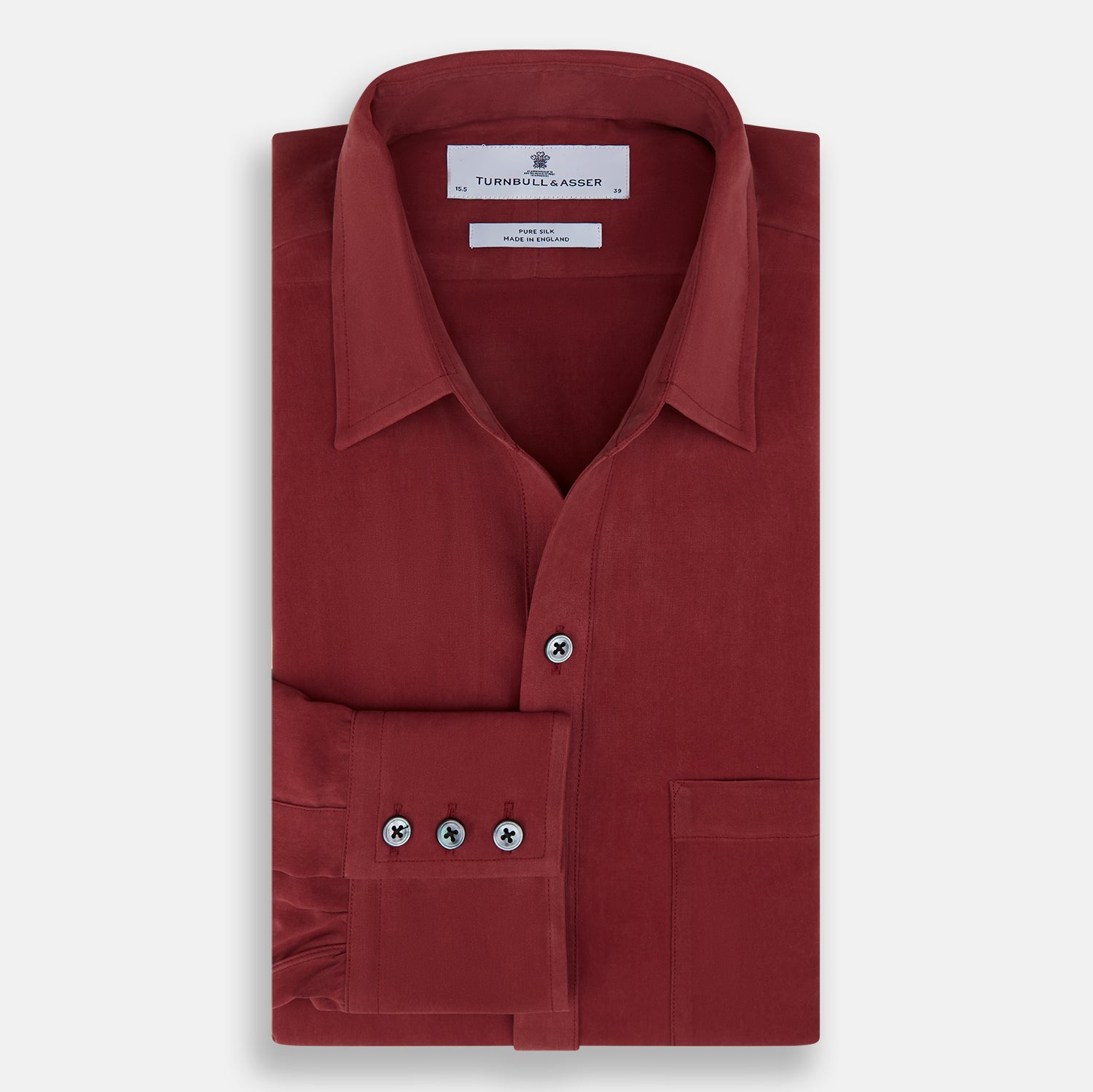 Image 5 of product Burgundy Silk Chelsea Shirt