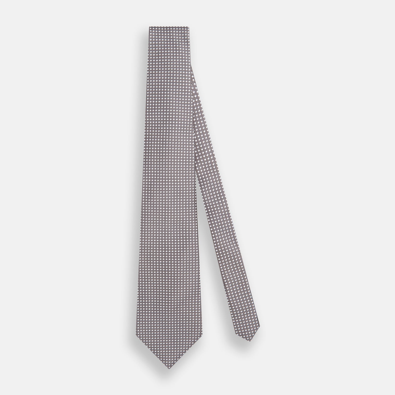 Image 2 of product Grey and White Diamond Silk Tie
