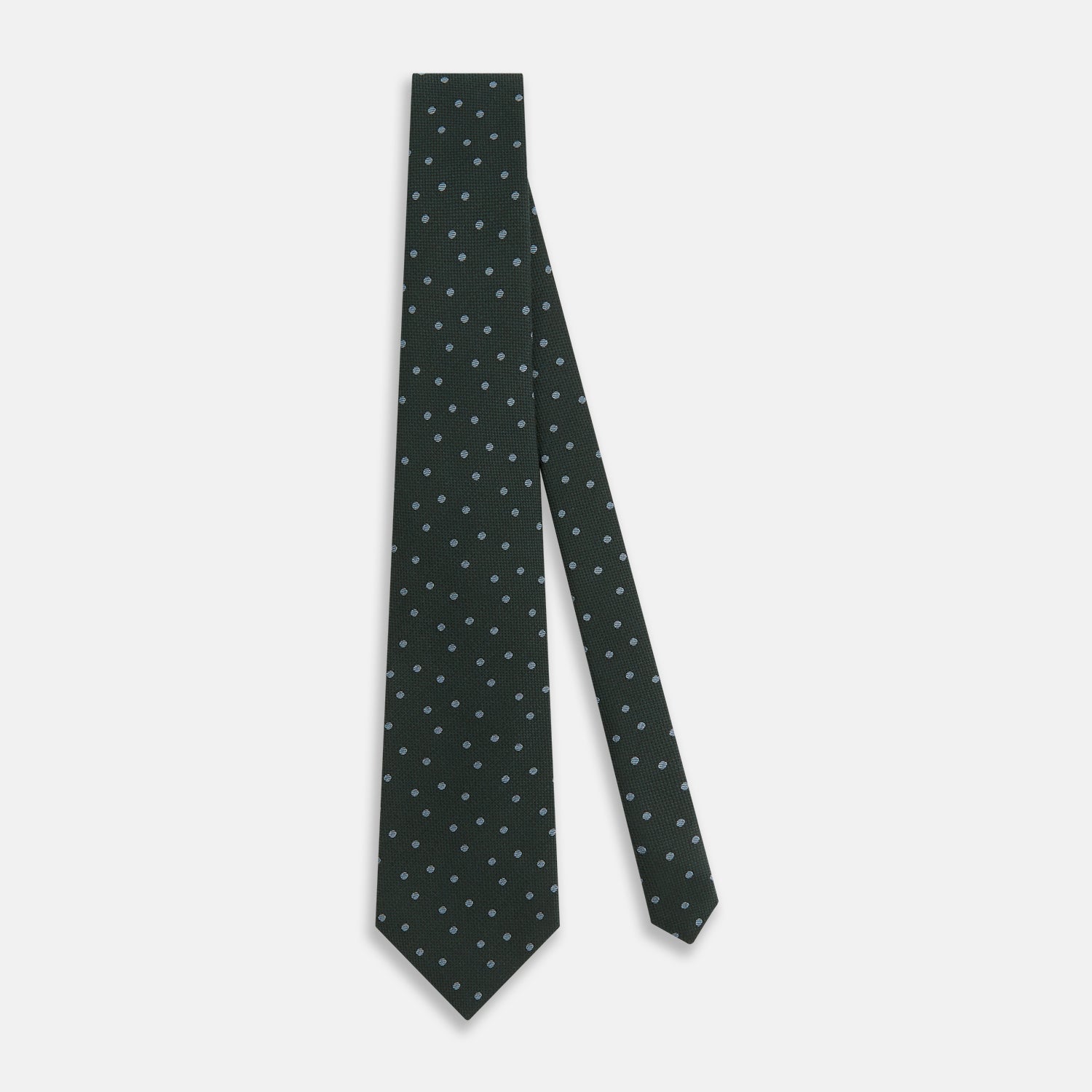 Image 2 of product Pale Blue and Green Micro Dot Silk Blend Tie