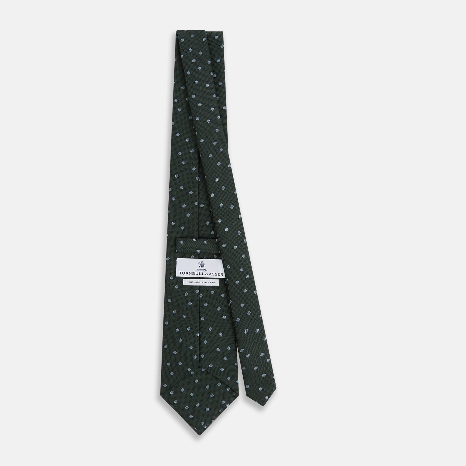 Image 4 of product Pale Blue and Green Micro Dot Silk Blend Tie
