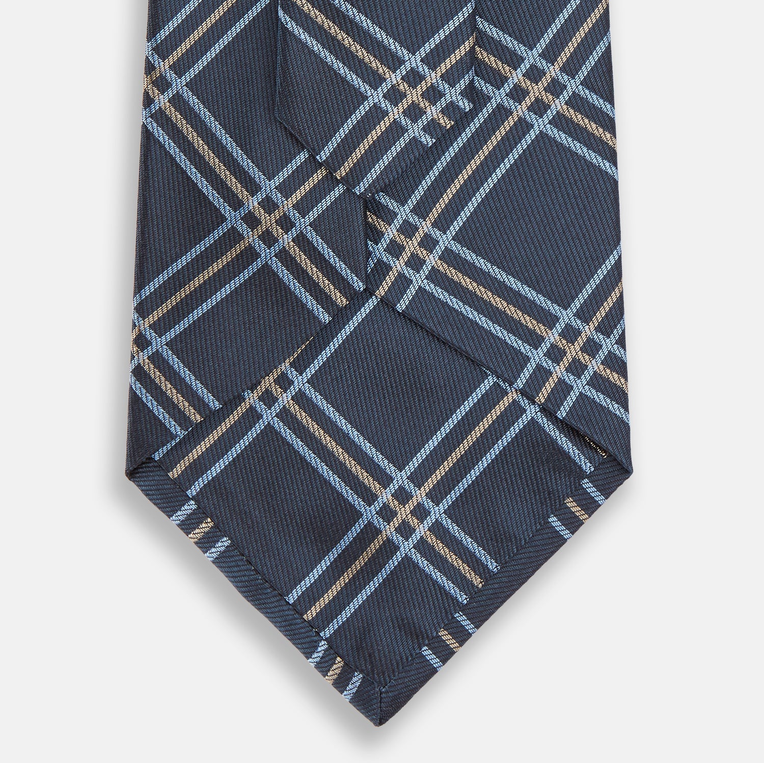 Image 3 of product Navy Triple Check Silk Tie