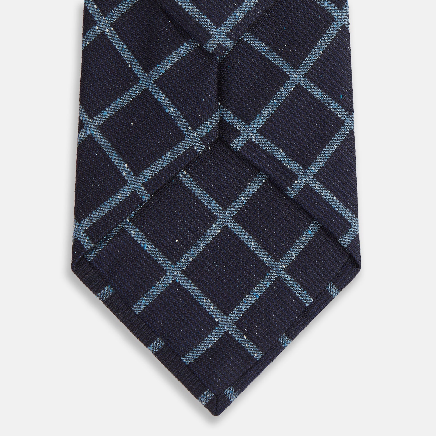 Image 3 of product Blue Diagonal Check Silk Blend Tie