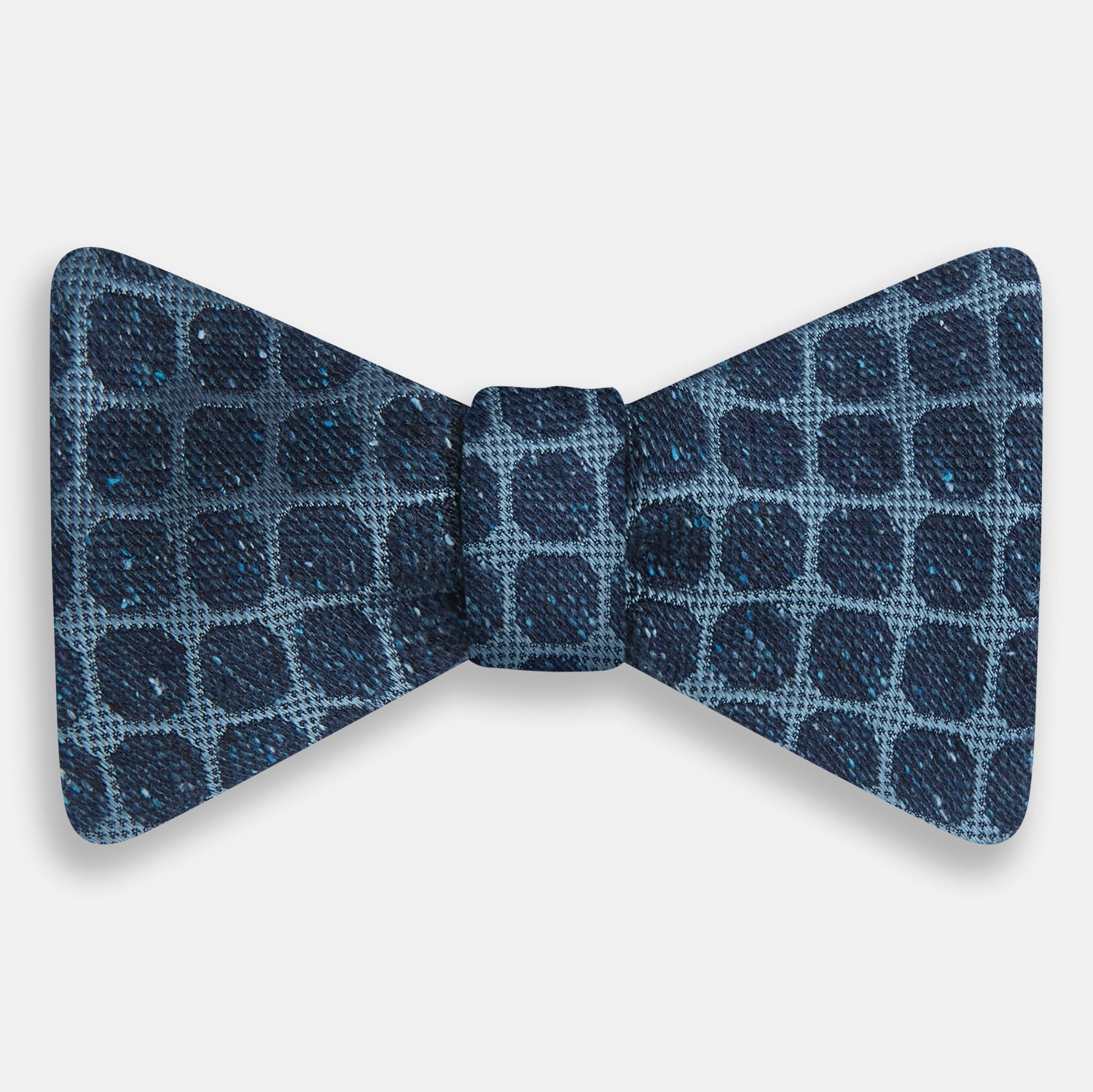 Image 1 of product Navy Grid Silk Bow Tie