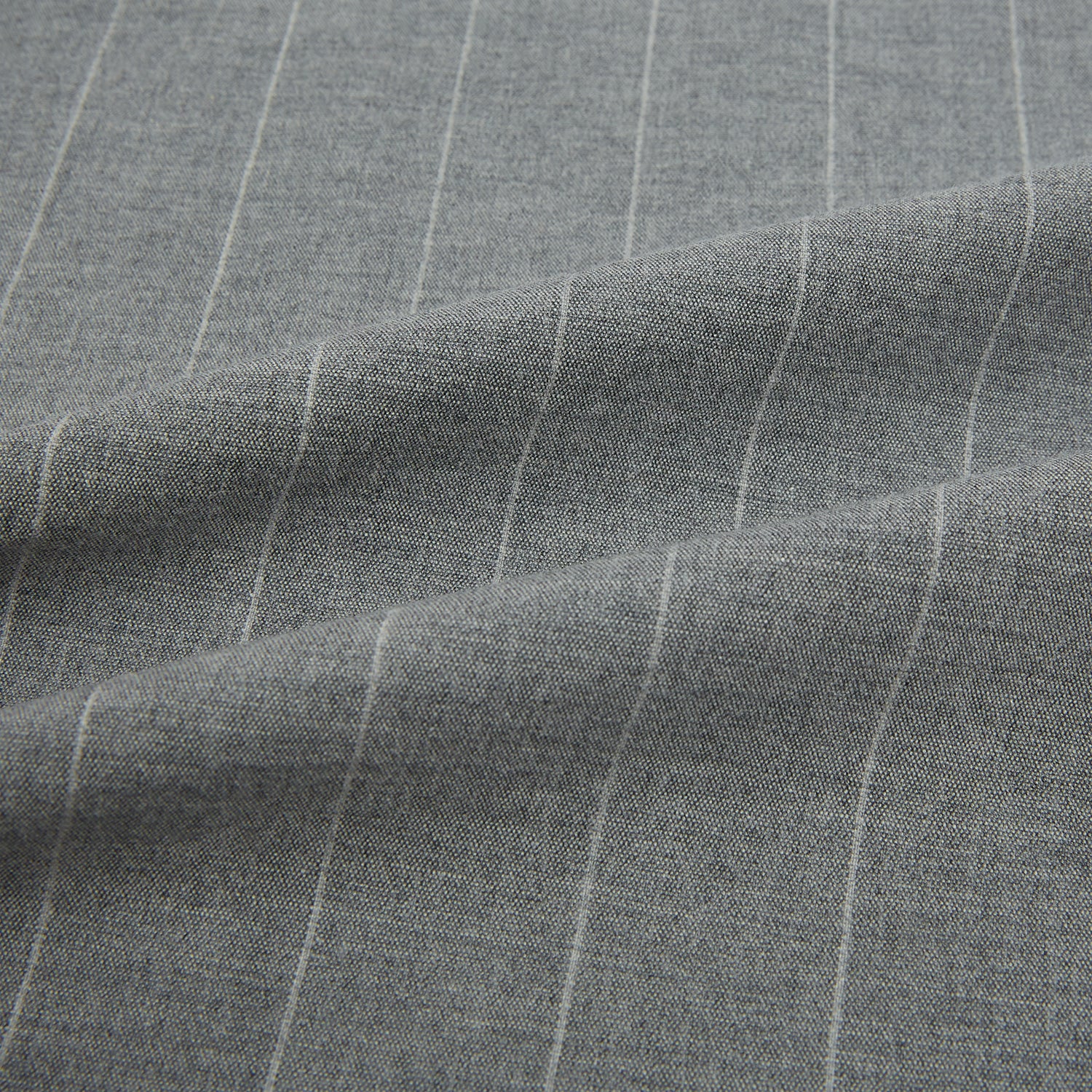 Image 8 of product The Grey Wide Stripe Westminster Shirt by Turnbull & Asser features long sleeves, buttoned cuffs, a Turnbull collar, and classic British craftsmanship, shown on a white background.