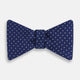 Azzurro and White Spot Silk Bow Tie
