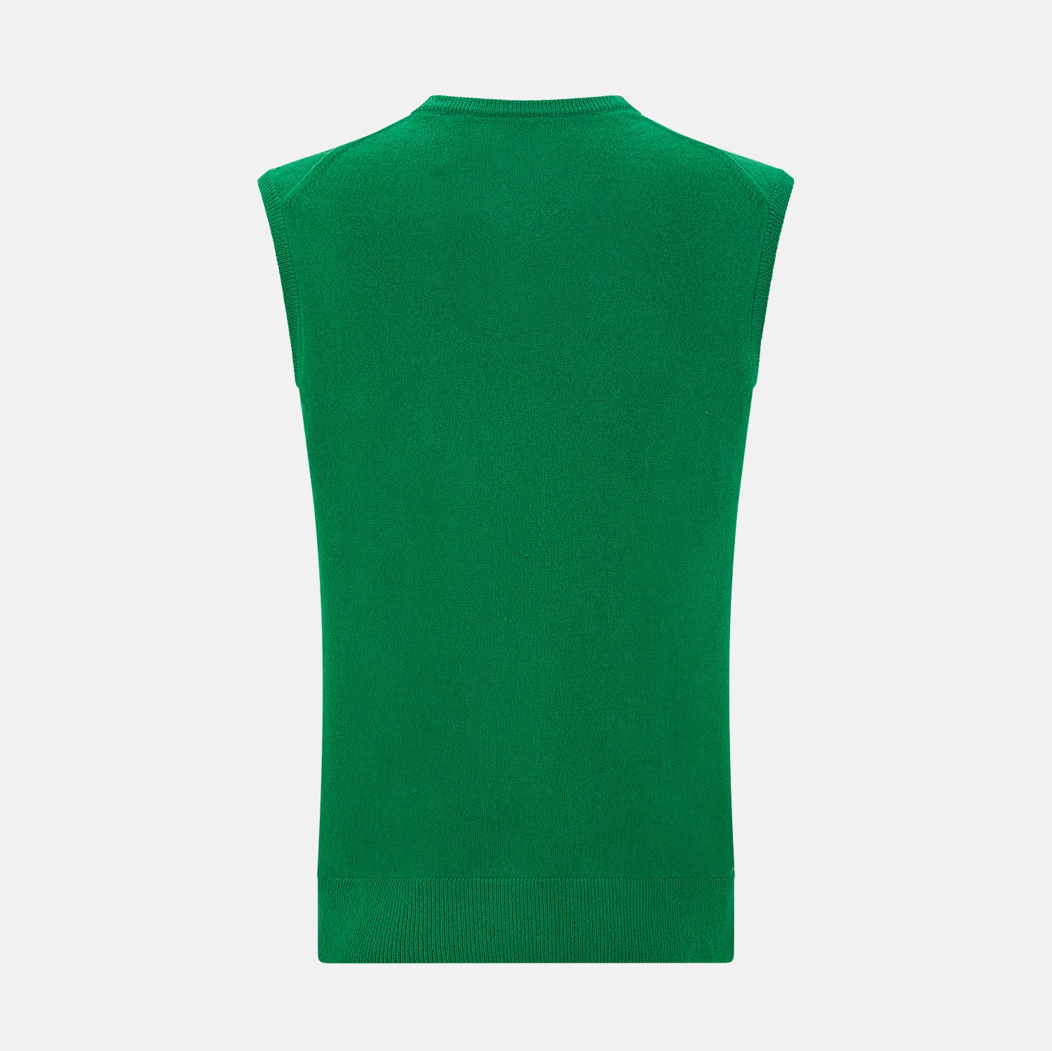 Image 3 of product Grass Green Cashmere V-Neck Vest