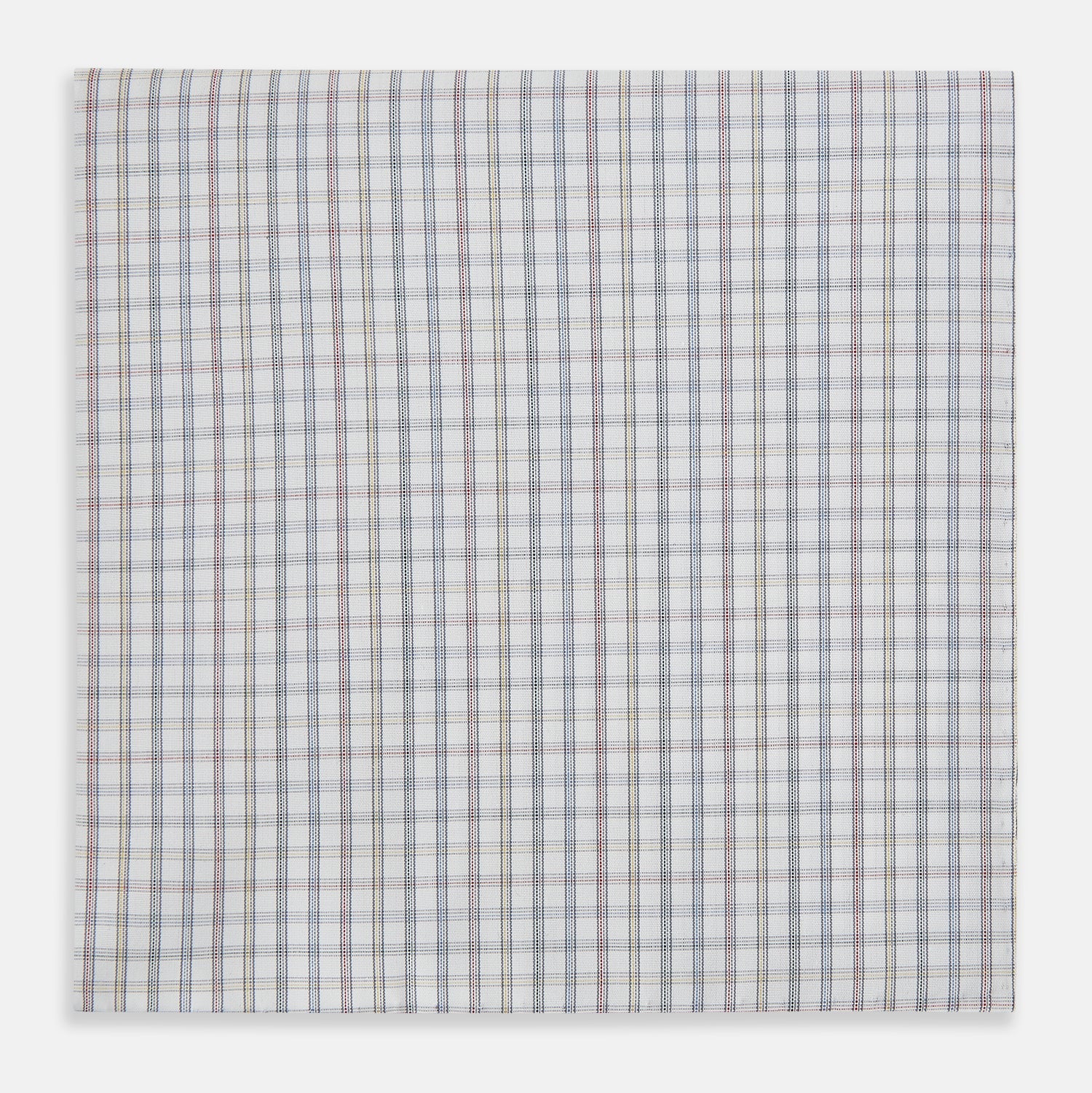 Image 1 of product Sky Blue Multi Graph Check Hand-Rolled Handkerchief