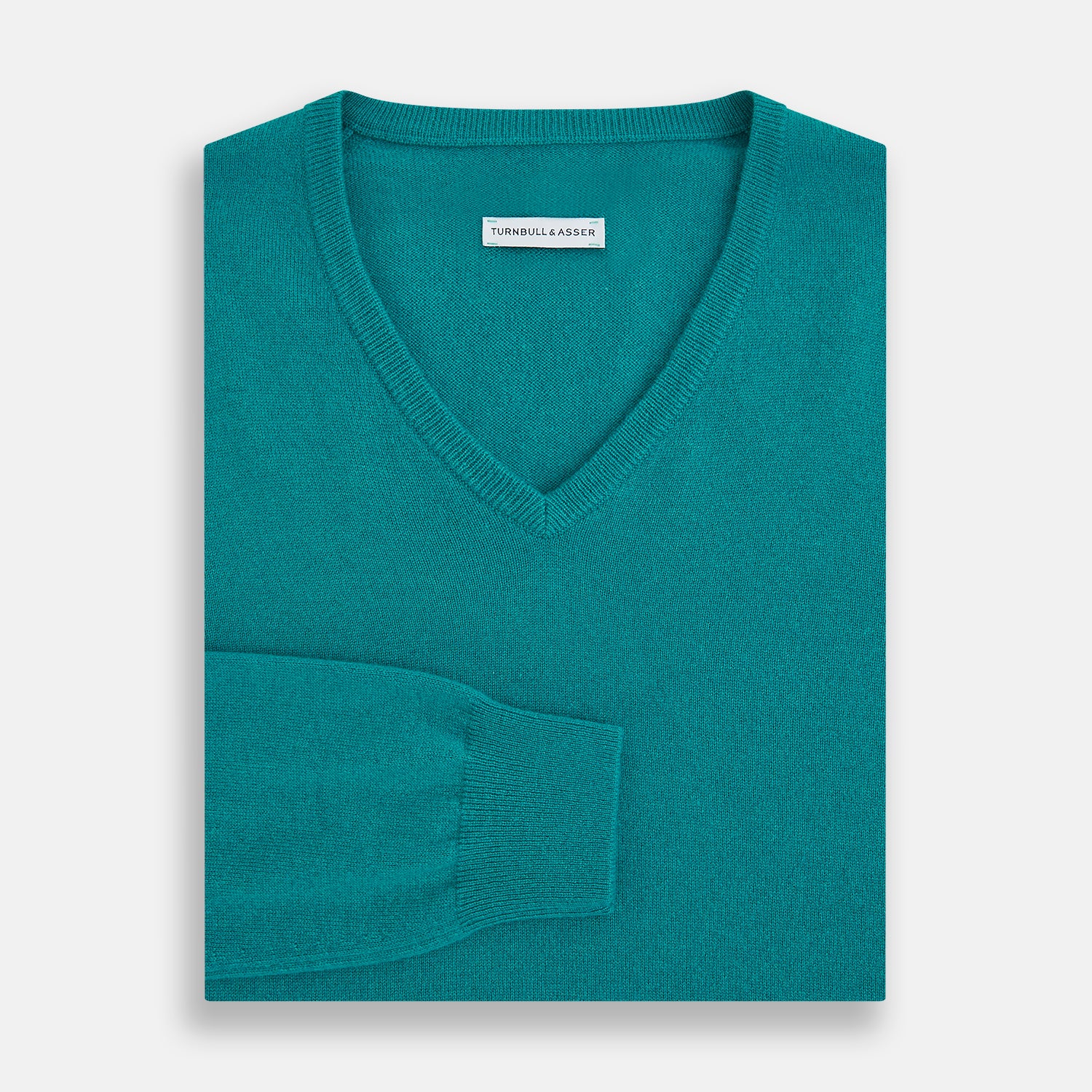 Image 4 of product Turquoise Cashmere V-neck Jumper