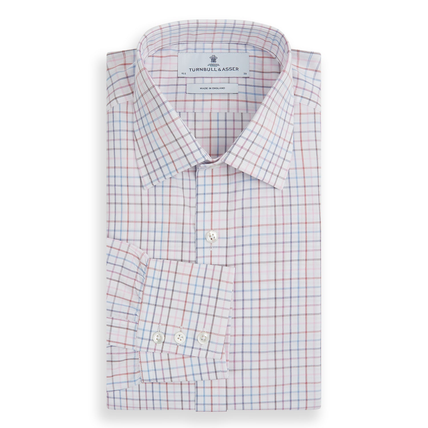 Image 4 of product Pink Multi Double Grid Check Mayfair Shirt