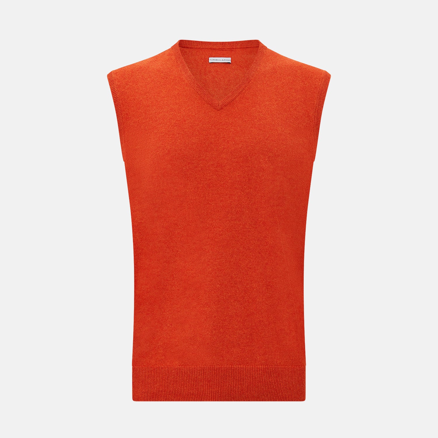 Image 1 of product Red Orange Cashmere Sleeveless Vest