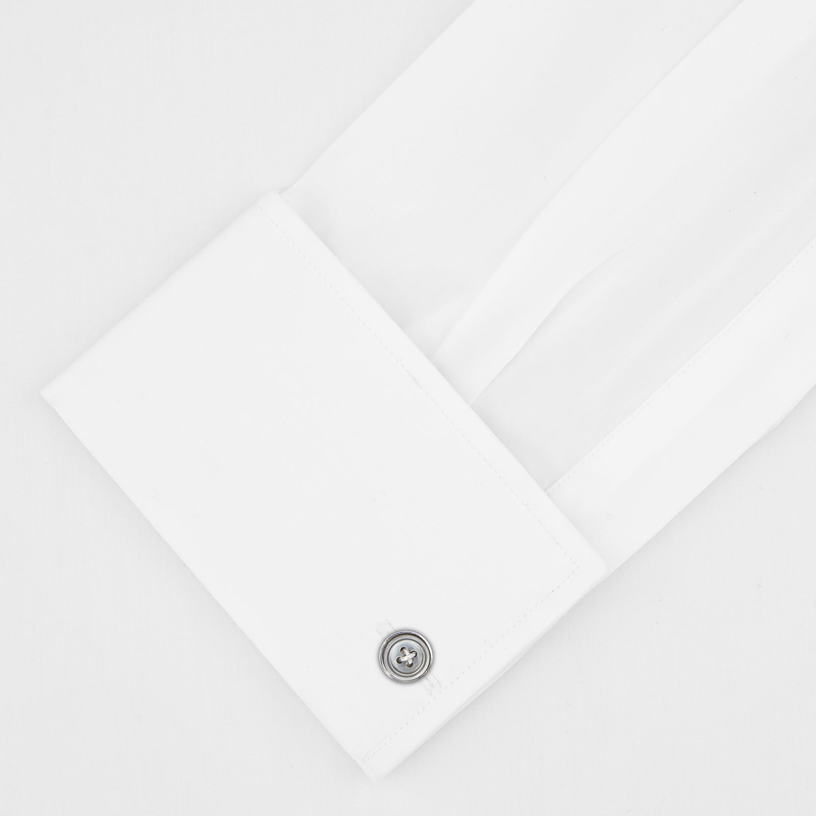 Image 2 of product Tailored Fit Two-Fold 120 White Cotton Shirt with Kent Collar and Double Cuffs