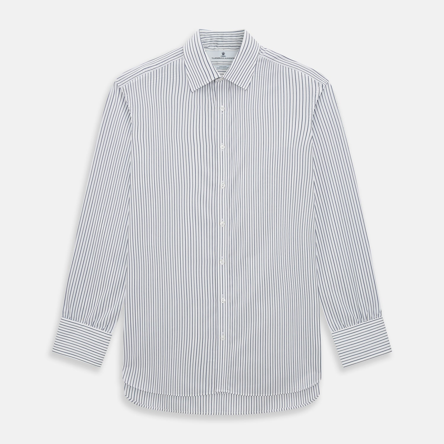 Image 1 of product Brown and Blue Shadow Stripe Mayfair Shirt