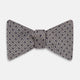 Navy and Silver Micro Dot Silk Bow Tie