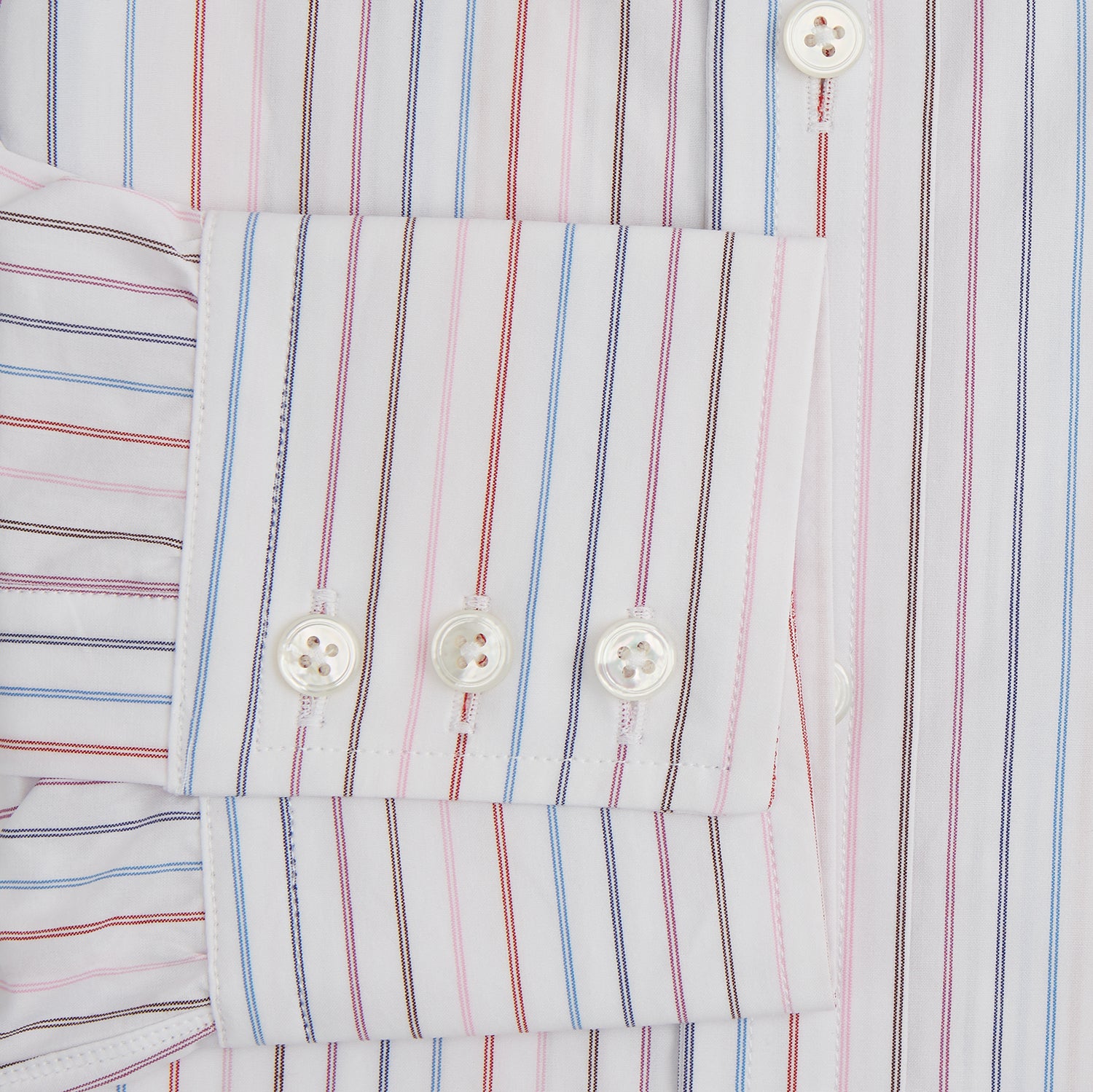 Image 4 of product Pink and Blue Multi Double Pinstripe Mayfair Shirt