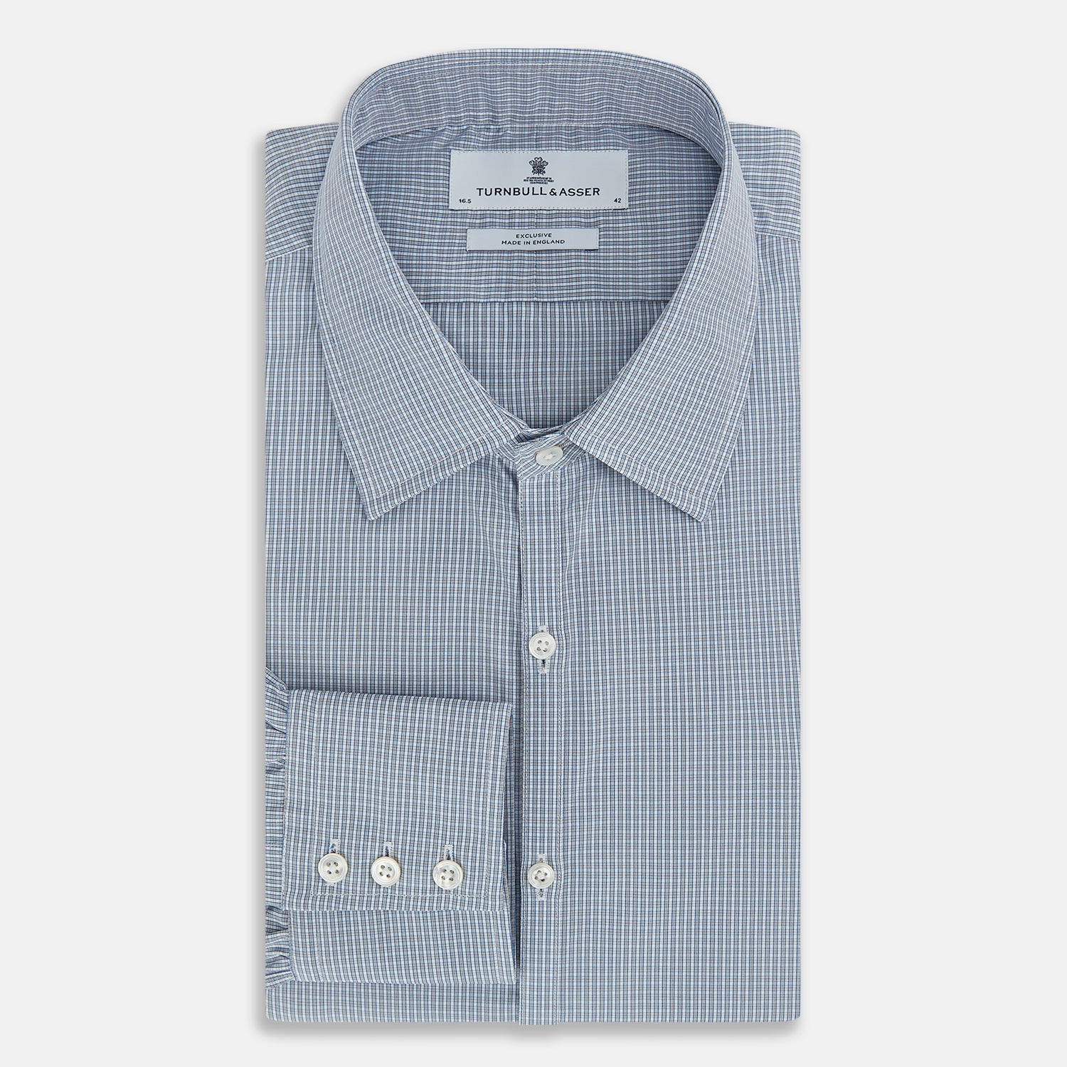 Image 5 of product BLUE AND BROWN MICRO SHADOW CHECK WESTMINSTER SHIRT