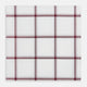 The Turnbull & Asser Burgundy Grid Check Hand-Rolled Handkerchief features a white base with burgundy grid lines forming large squares and is finished with elegant hand-rolled edges.