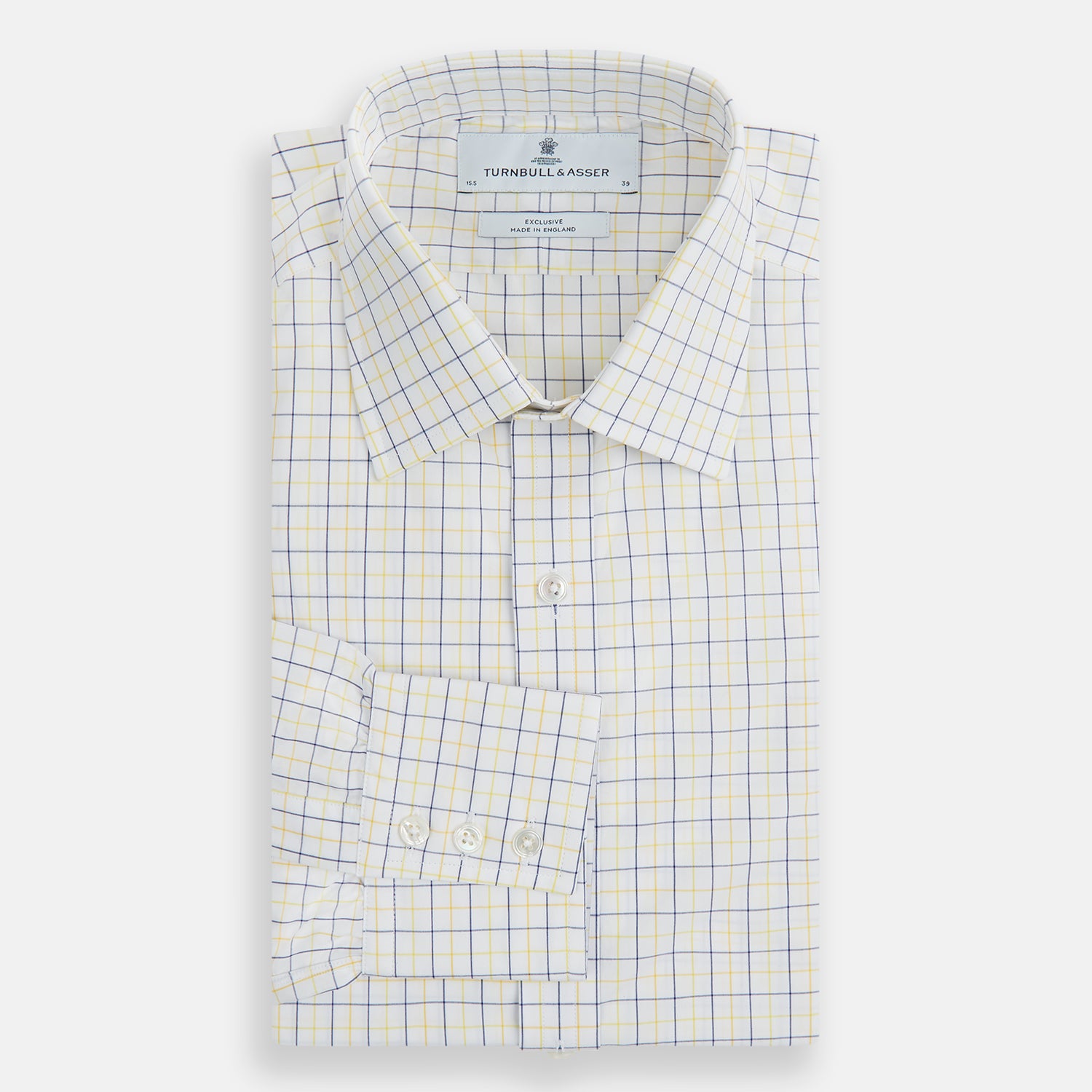 Image 5 of product Yellow Overlay Grid Check Mayfair Shirt