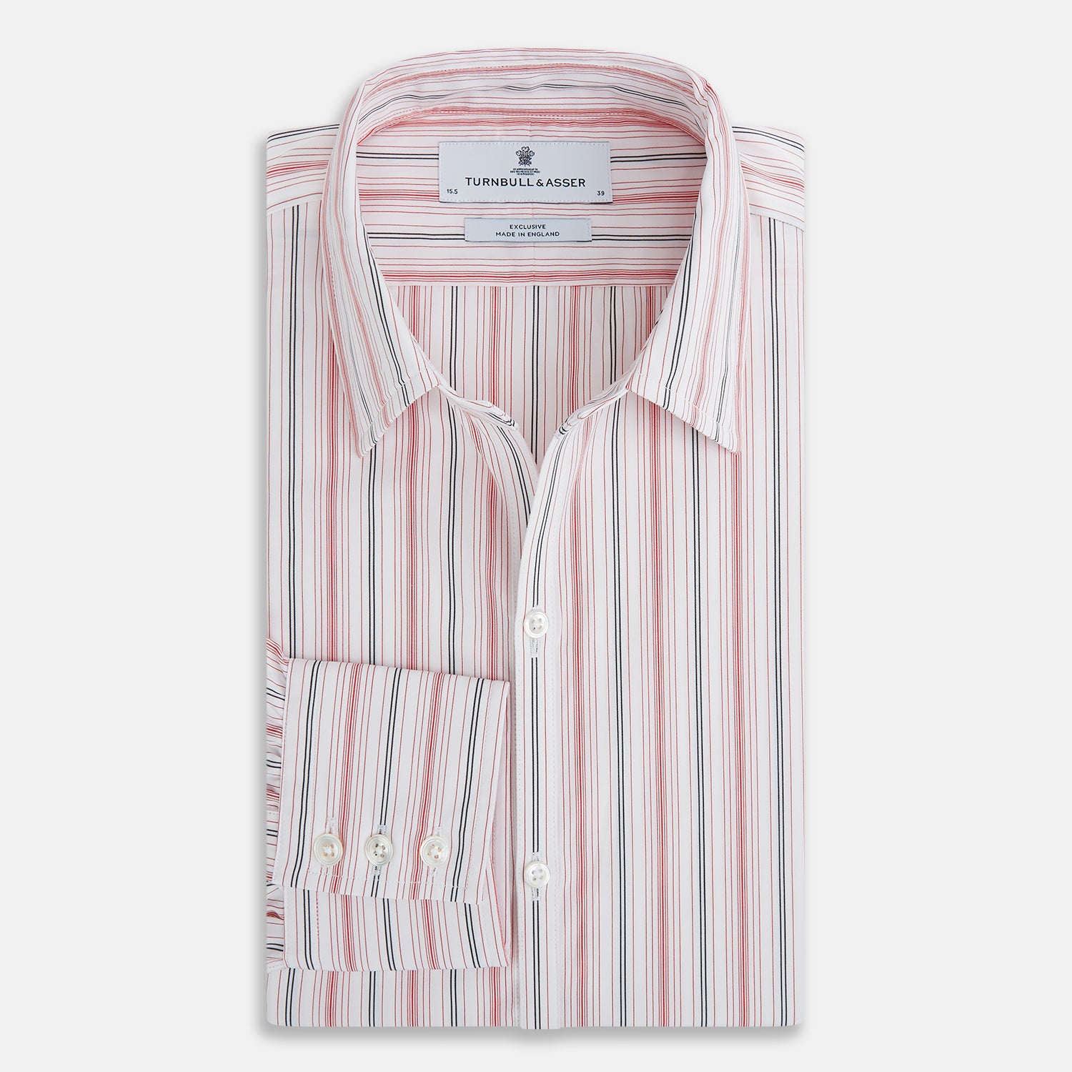 Image 5 of product Red Multi Pencil Stripe Windsor Shirt
