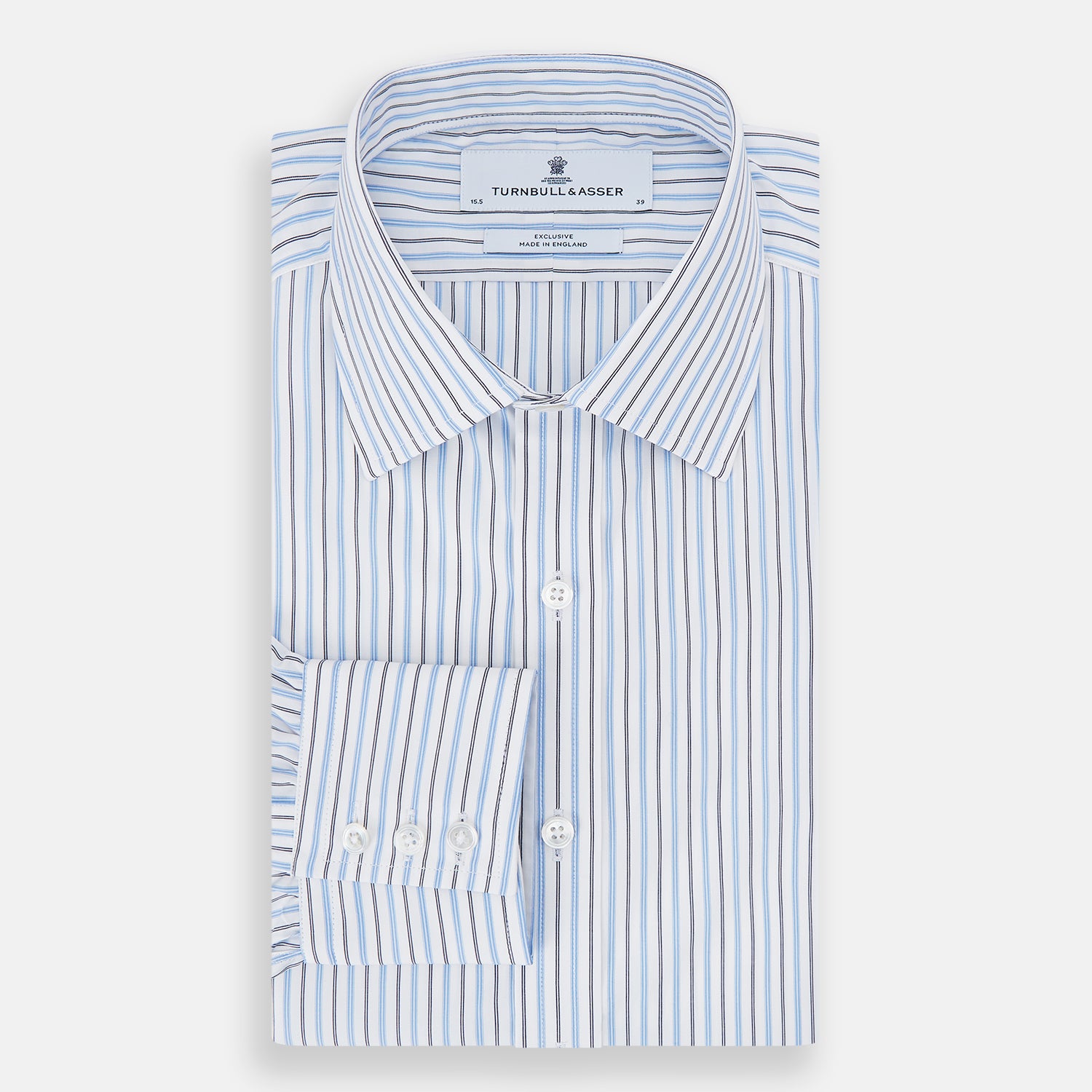Image 5 of product Blue Multi Halo Stripe Mayfair Shirt