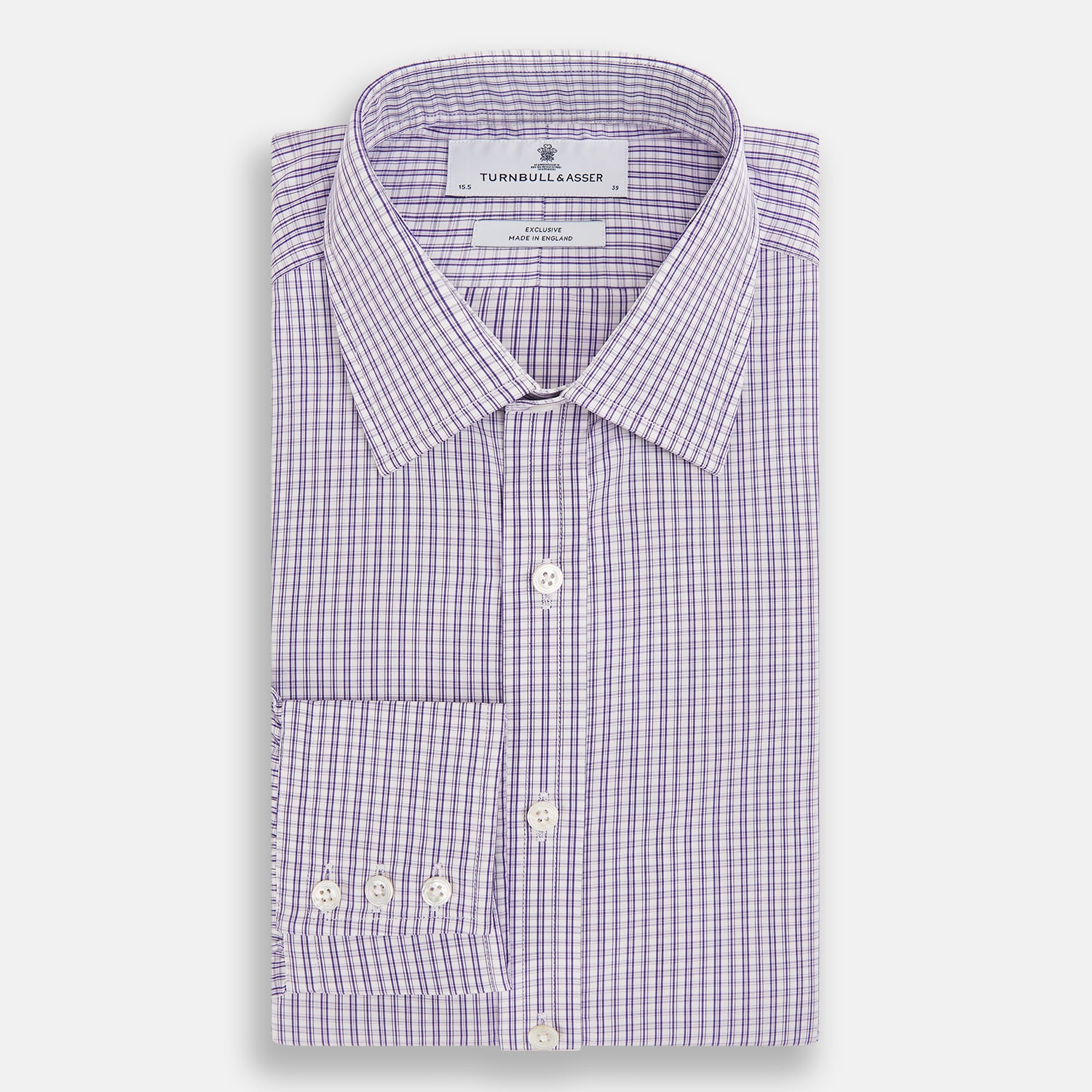 Image 5 of product Purple Double Graph Check Mayfair Shirt