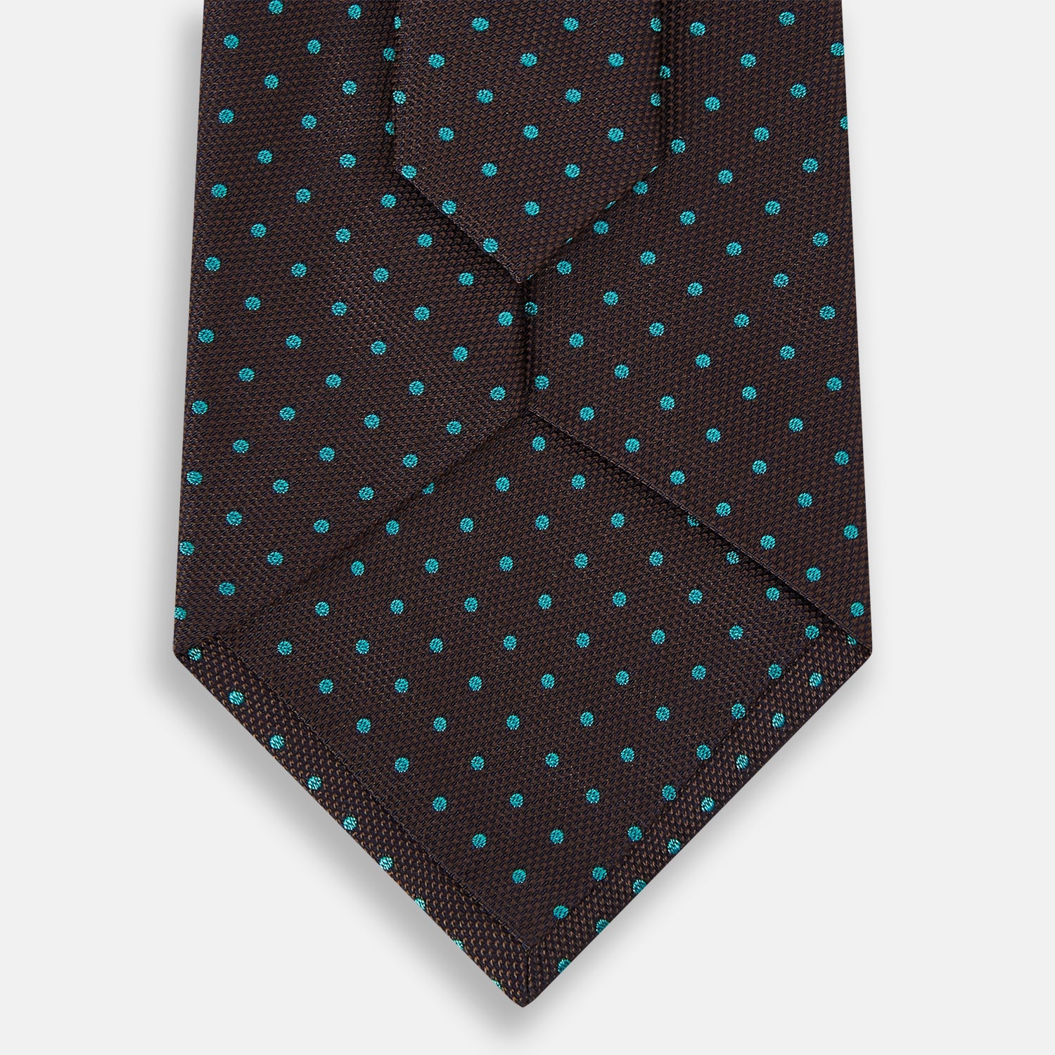 Image 3 of product Turquoise and Forest Green Micro Dot Silk Tie