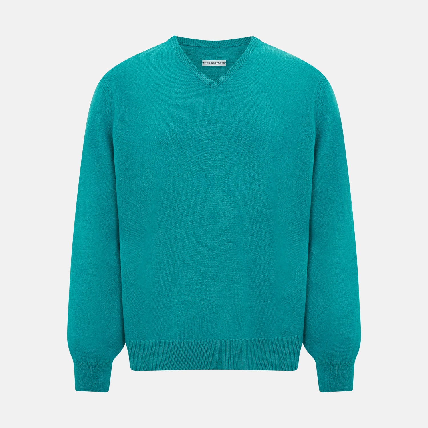 Image 1 of product Turquoise Cashmere V-neck Jumper