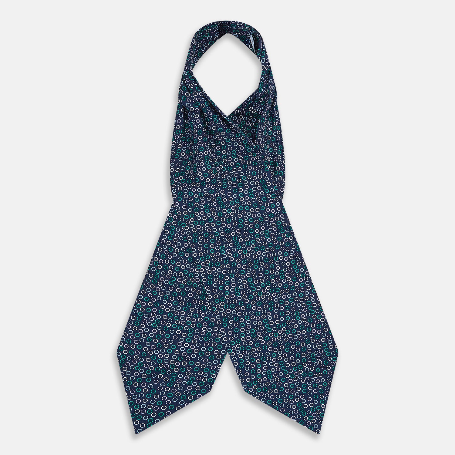 Image 2 of product Multicoloured Dark Navy Circle Silk Cravat