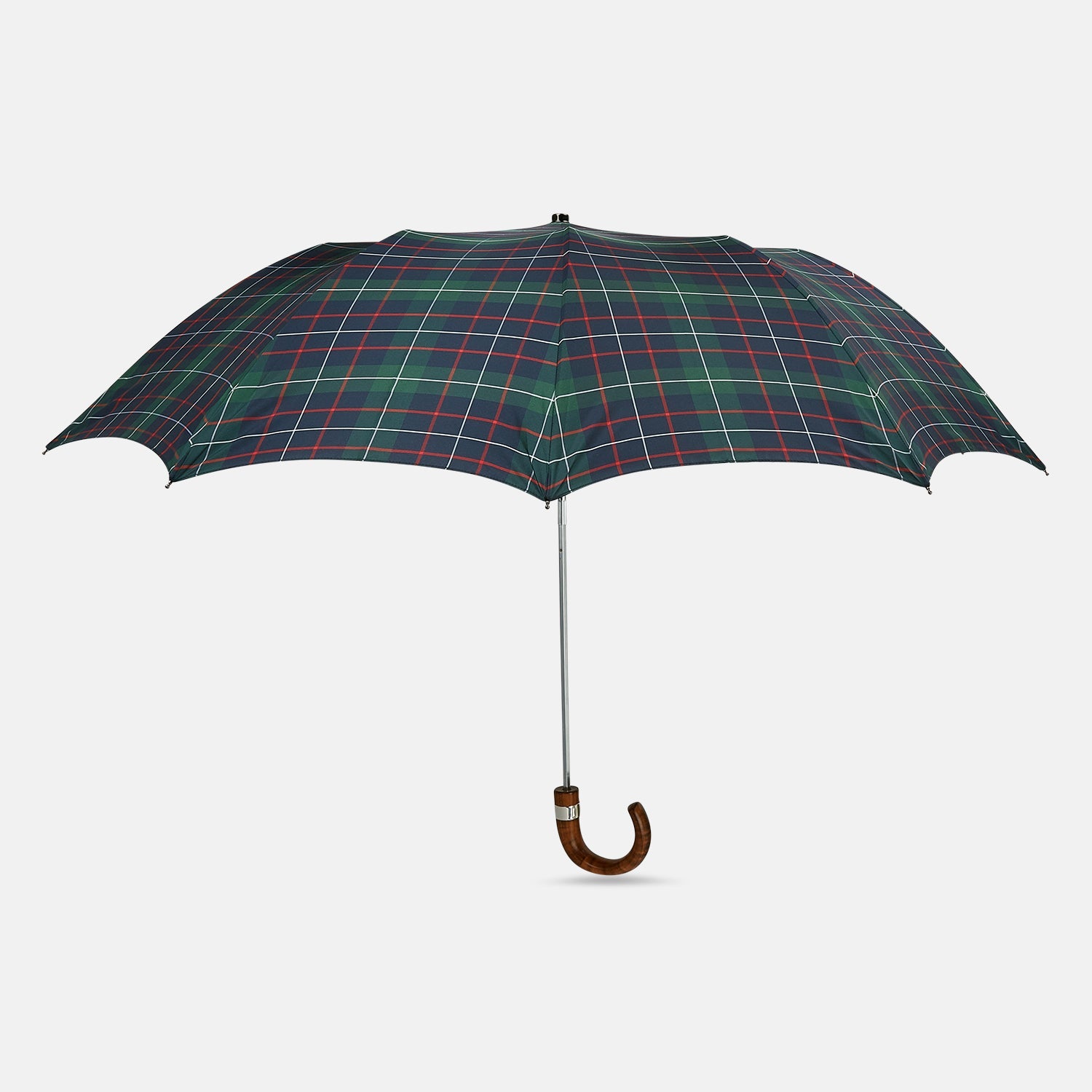 Image 1 of product Colquhoun Tartan Telescopic Umbrella with Brown Maple Crook Handle