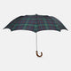 Colquhoun Tartan Telescopic Umbrella with Brown Maple Crook Handle