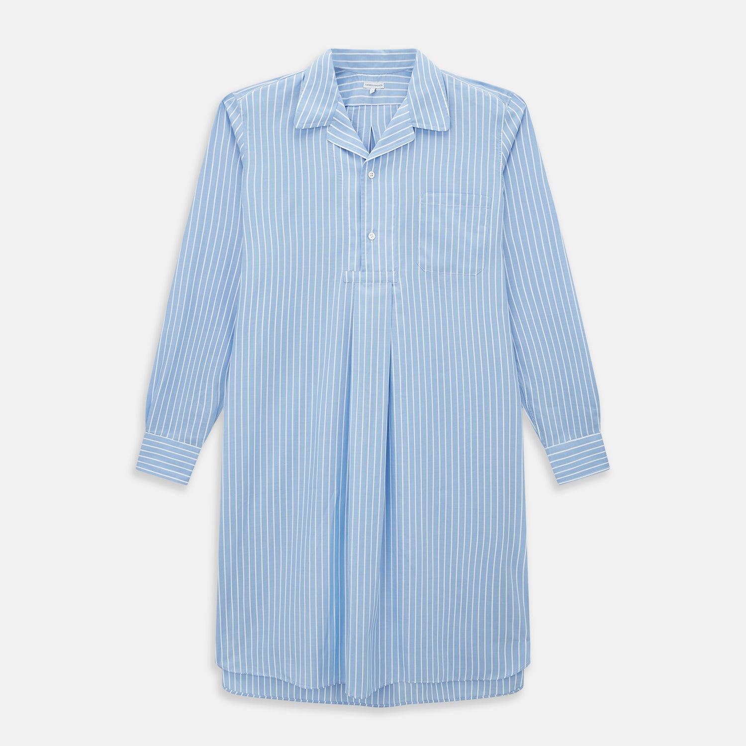 Image 1 of product White and Blue Stripe Quarzo Nightshirt
