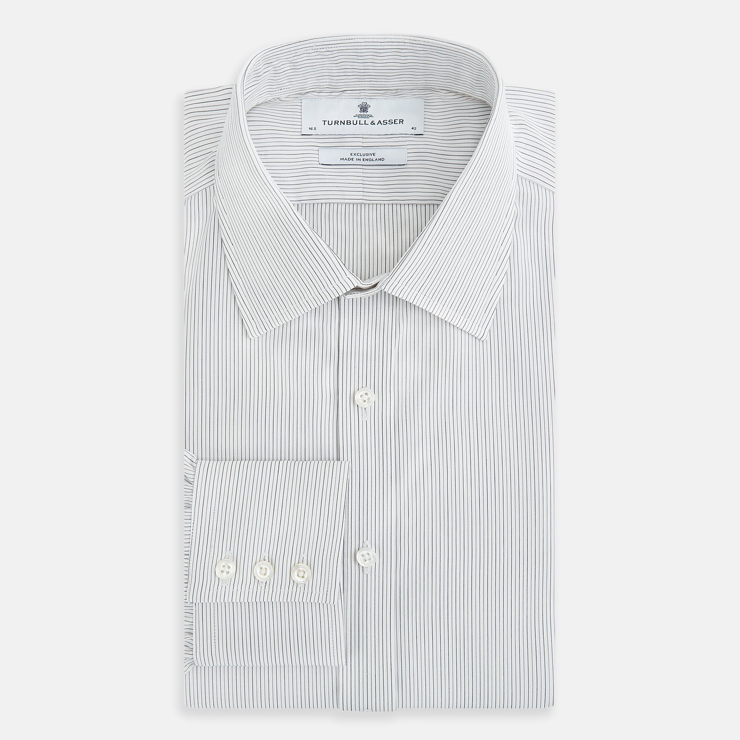 Image 5 of product Midnight Blue and Grey Fine Stripe Mayfair Shirt