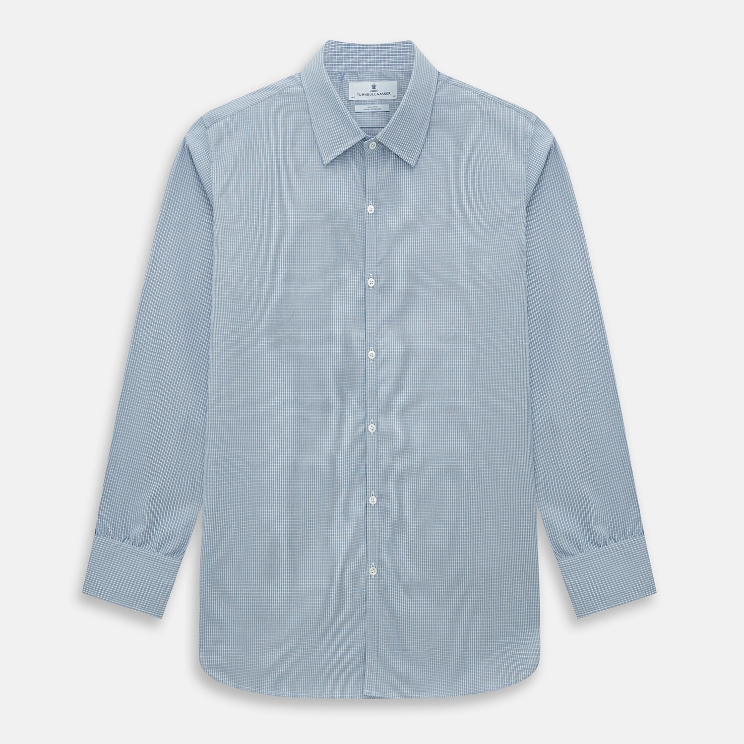 Image 1 of product BLUE AND BROWN MICRO SHADOW CHECK WESTMINSTER SHIRT