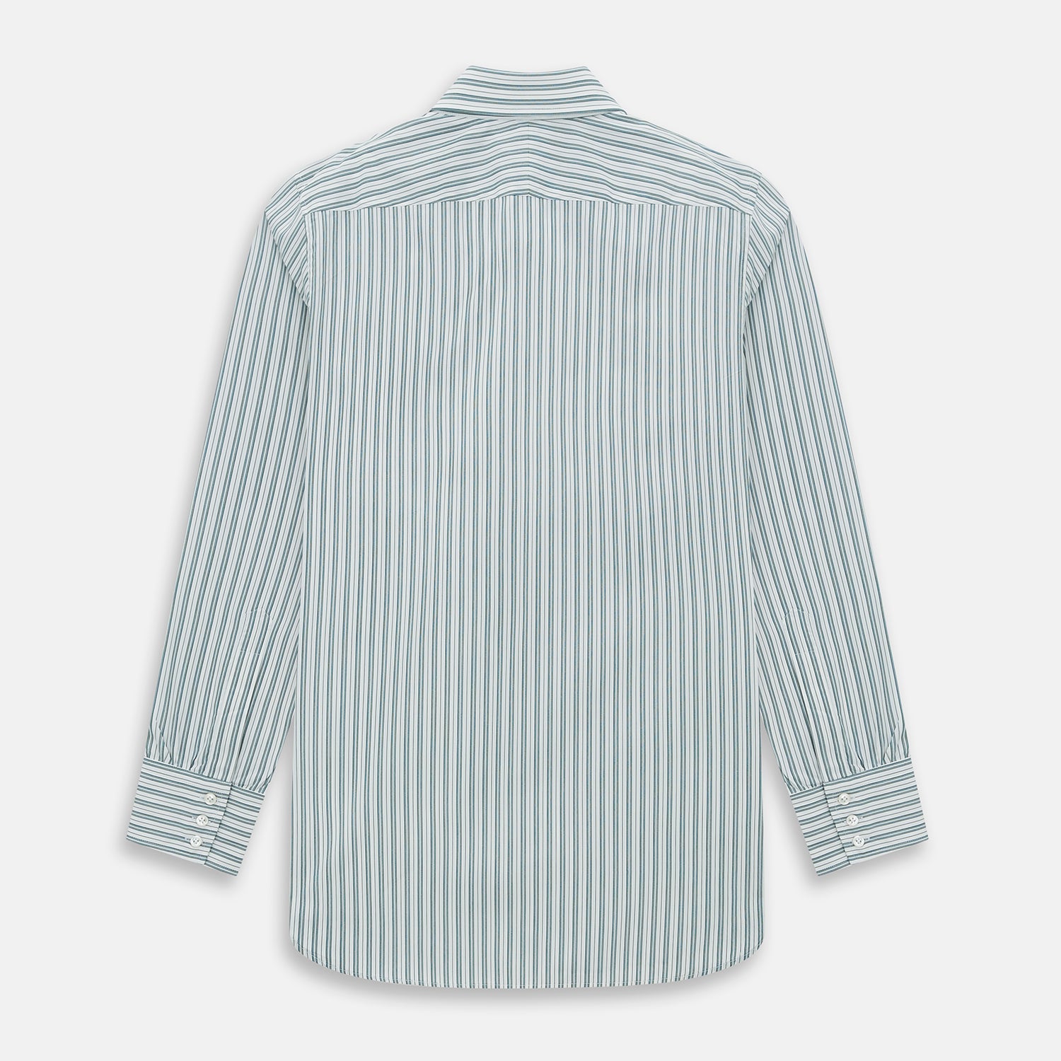 Image 3 of product OLIVE & SAGE GREEN MULTI TRACK STRIPE WESTMINSTER SHIRT