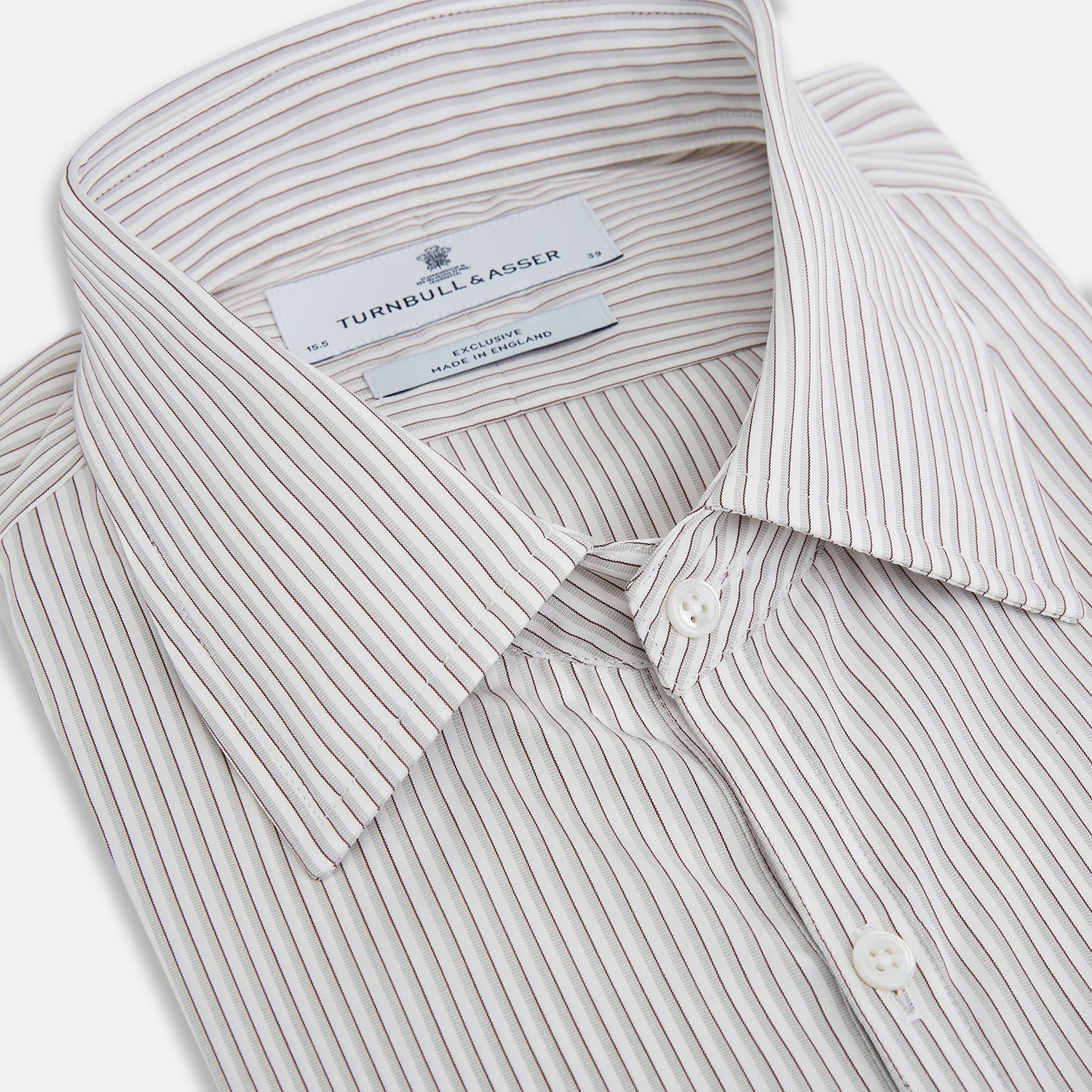 Image 2 of product Coffee and Grey Shadow Pinstripe Westminster Shirt