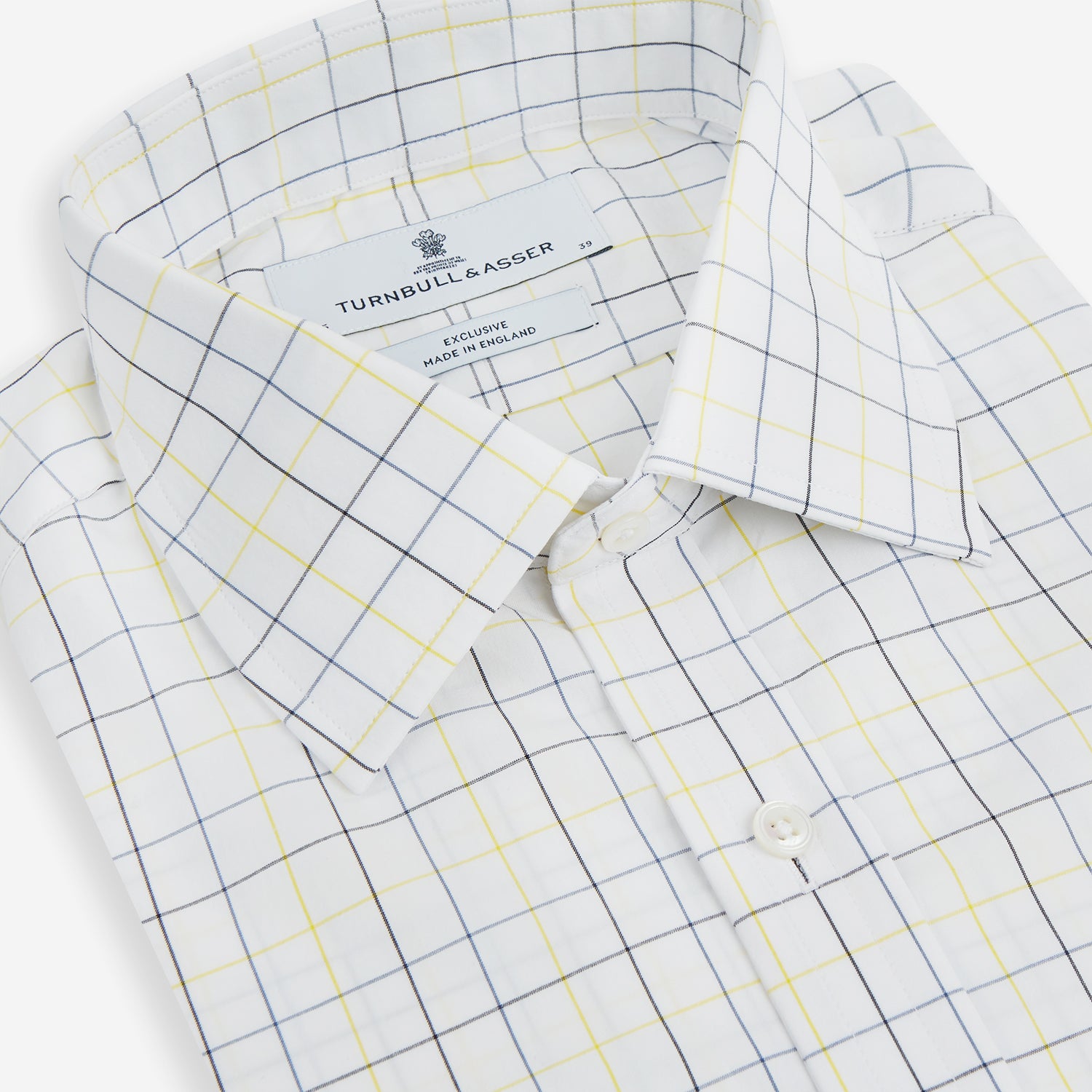Image 2 of product Yellow and Blue Grid Check Mayfair Shirt