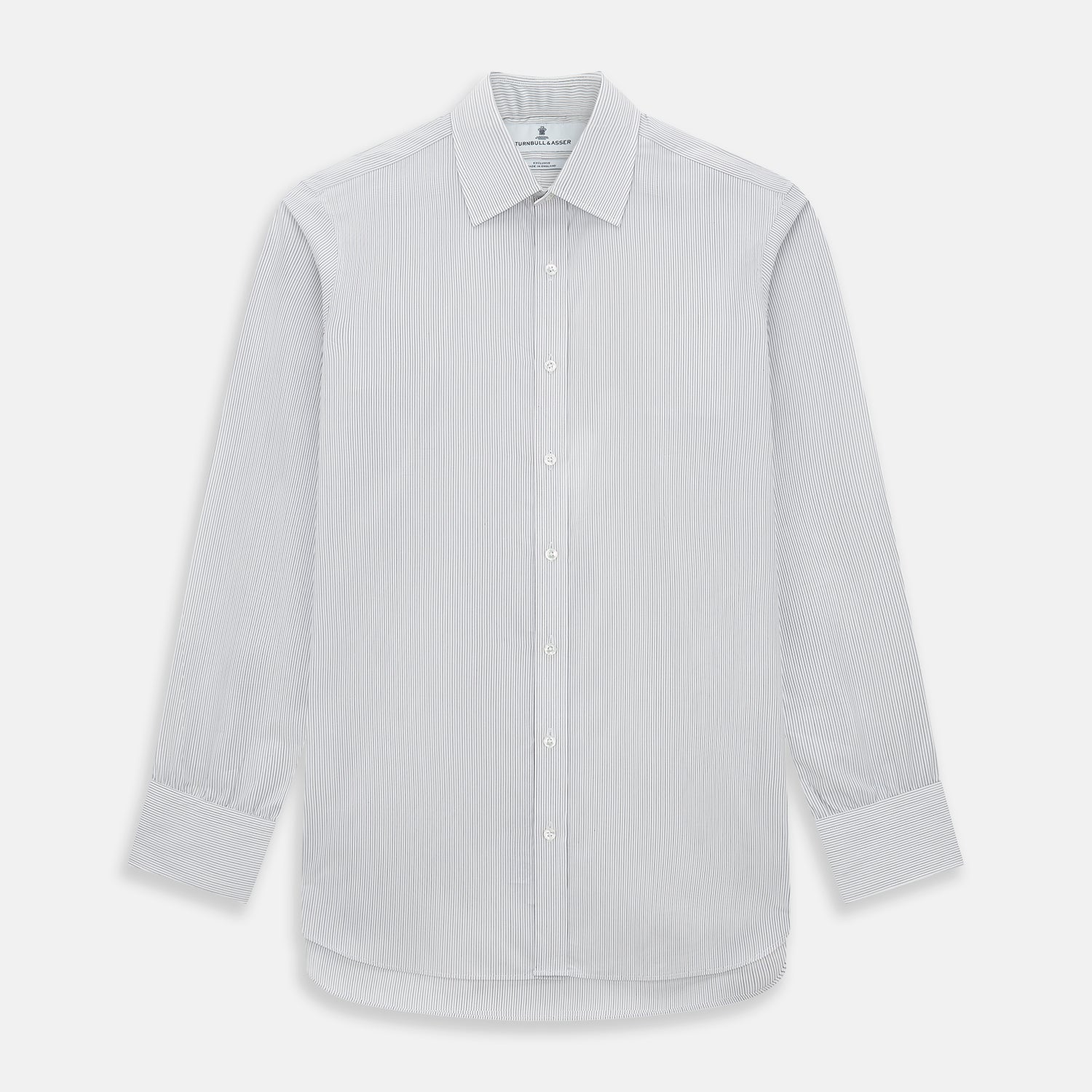 Image 1 of product Midnight Blue and Grey Fine Stripe Mayfair Shirt
