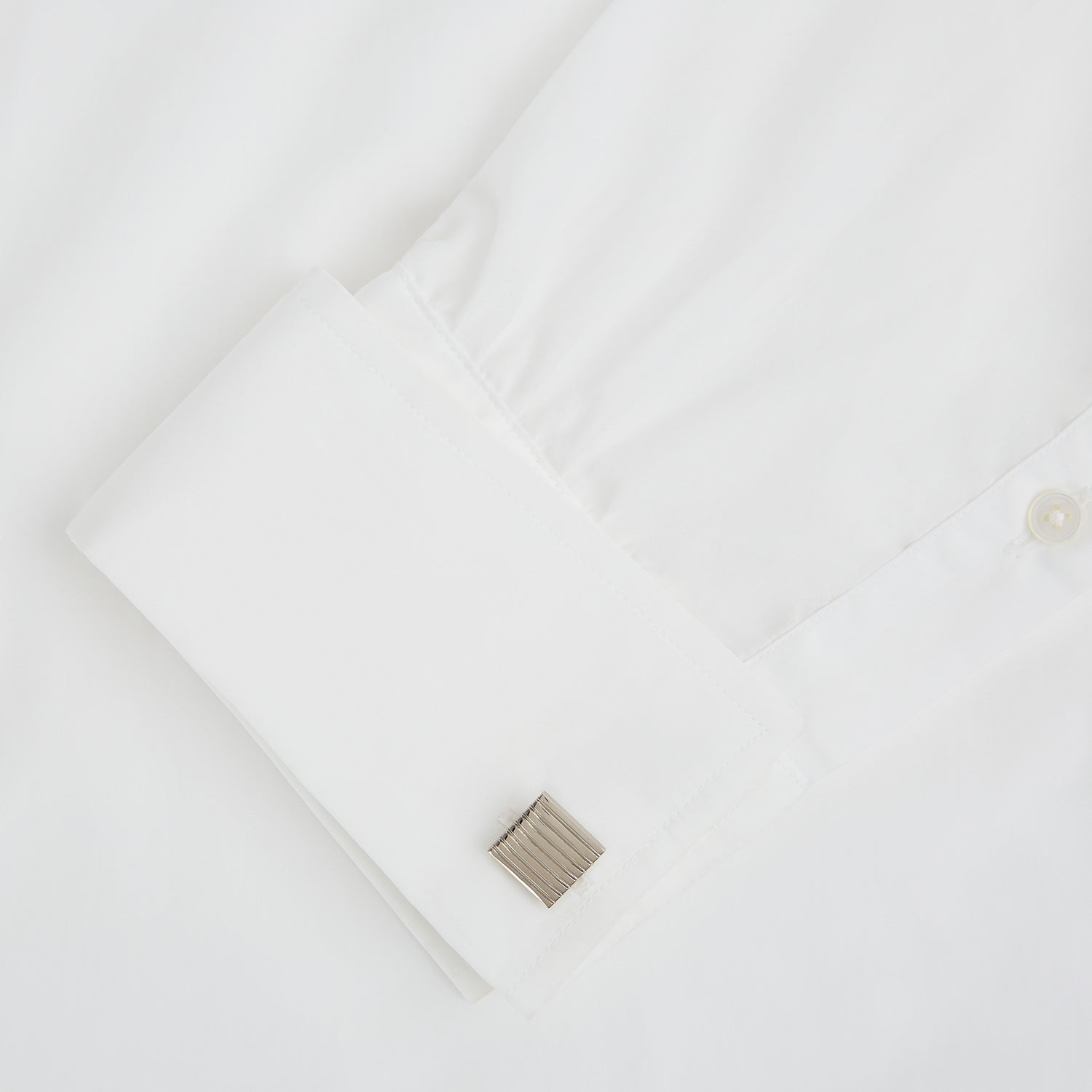 Image 3 of product Silver Striped Square Cufflinks