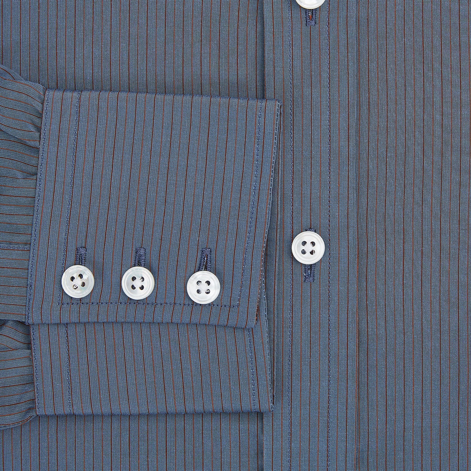 Image 5 of product Mid Blue Red Stripe Regular Fit Mayfair Shirt