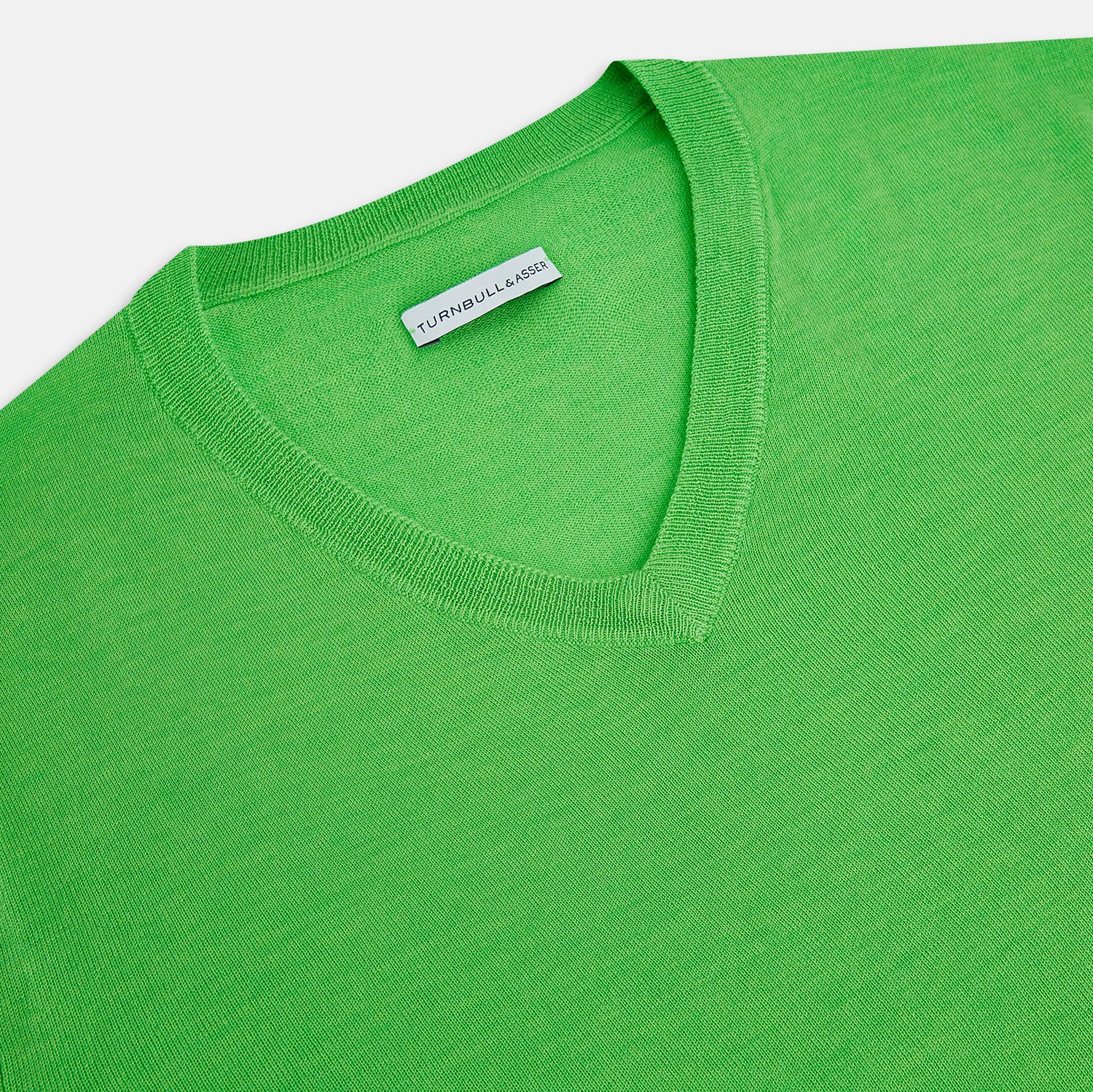 Image 2 of product Lime Green Fine Merino V-Neck Jumper