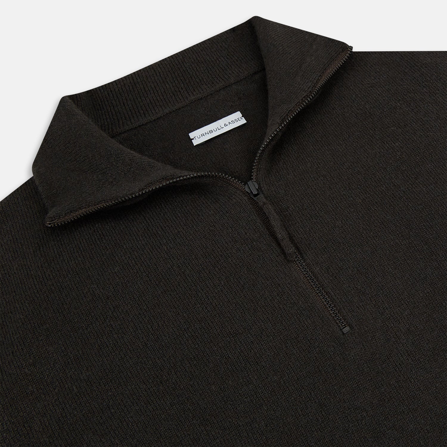 Image 2 of product Brown Half-Zip Cashmere Jumper