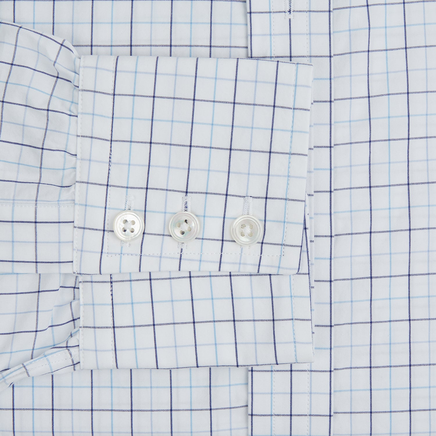 Image 4 of product Blue Overlay Grid Check Mayfair Shirt