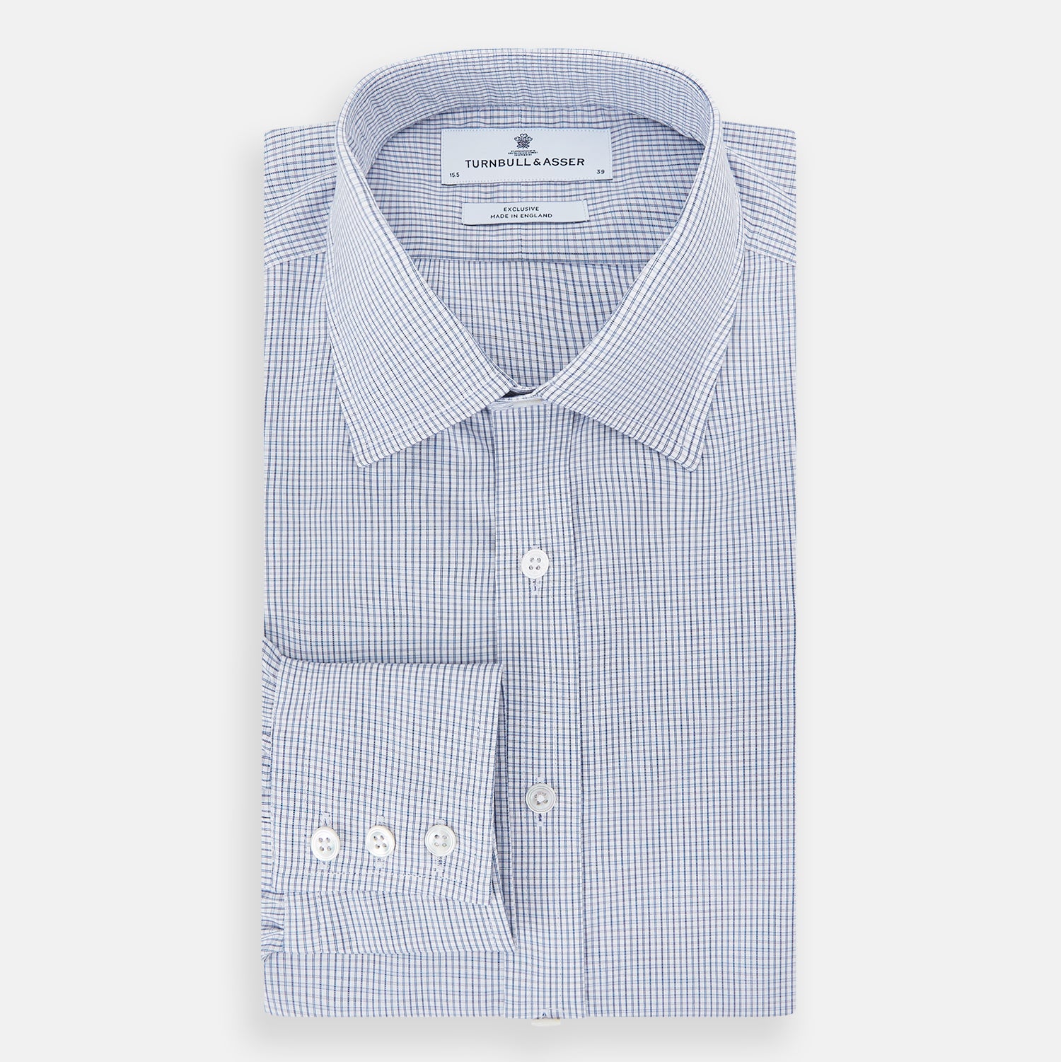 Image 5 of product Blue Micro Graph Check Mayfair Shirt