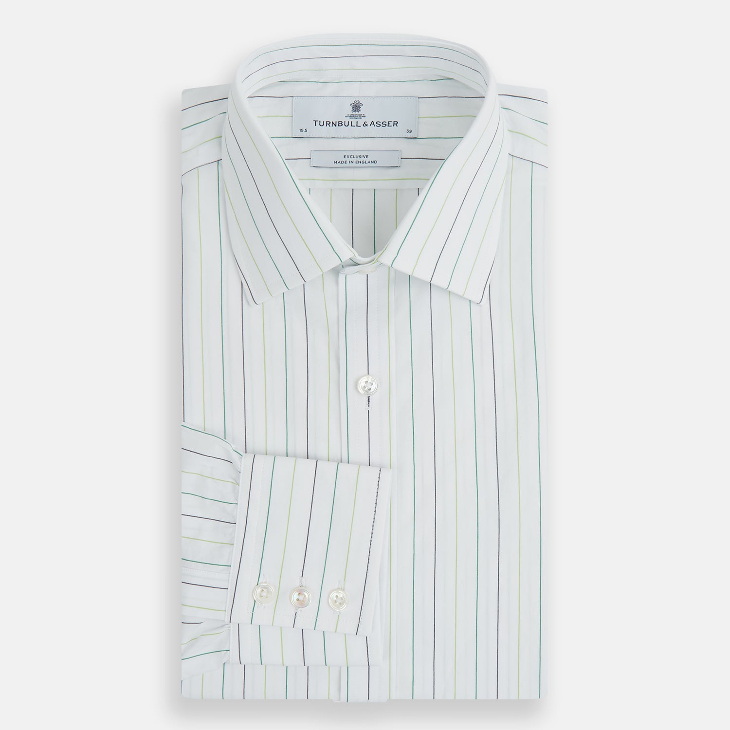 Image 5 of product Green Wide Pinstripe Mayfair Shirt
