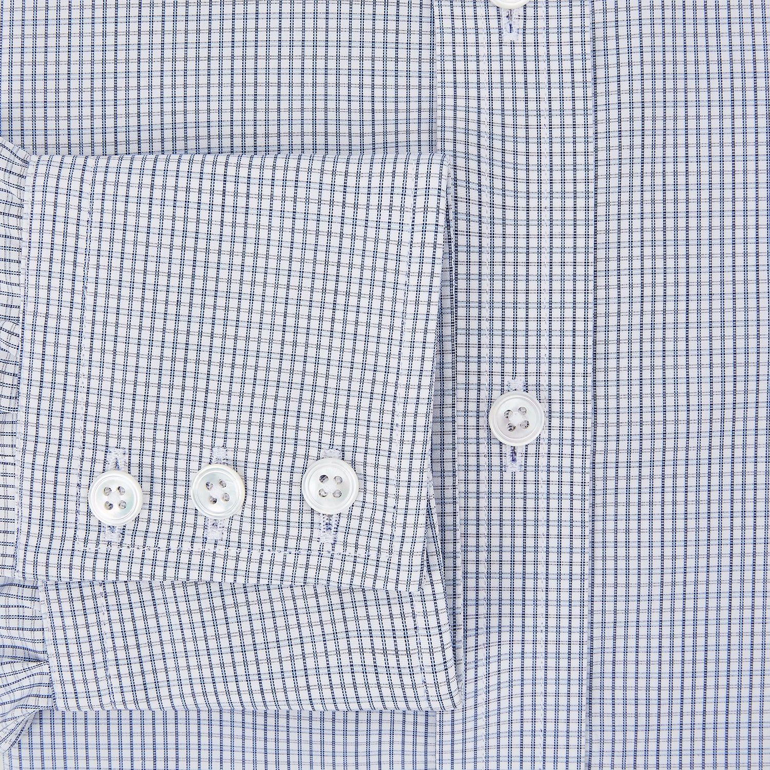 Image 4 of product Blue Micro Graph Check Mayfair Shirt