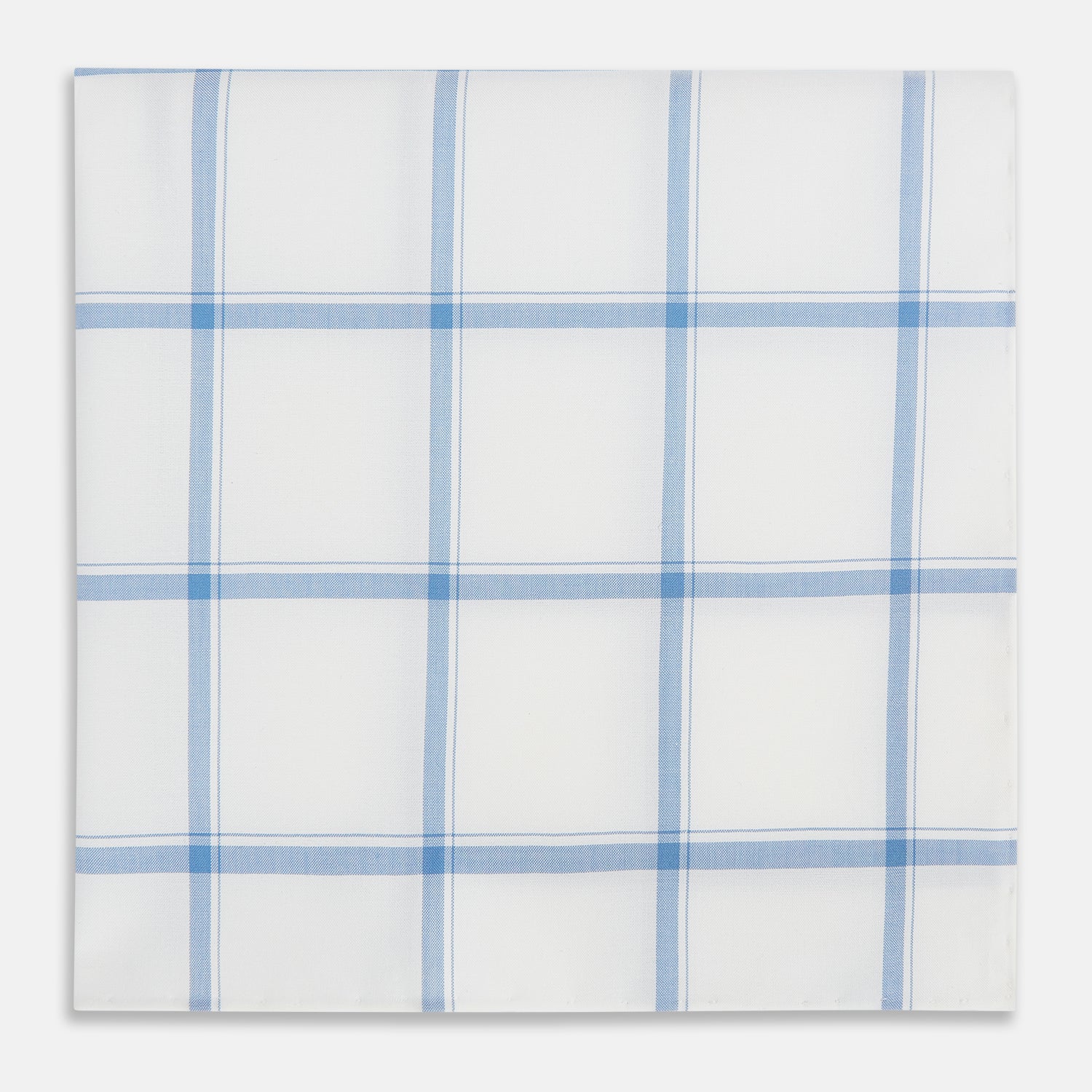 Image 1 of product Colony Blue Grid Check Hand-Rolled Handkerchief
