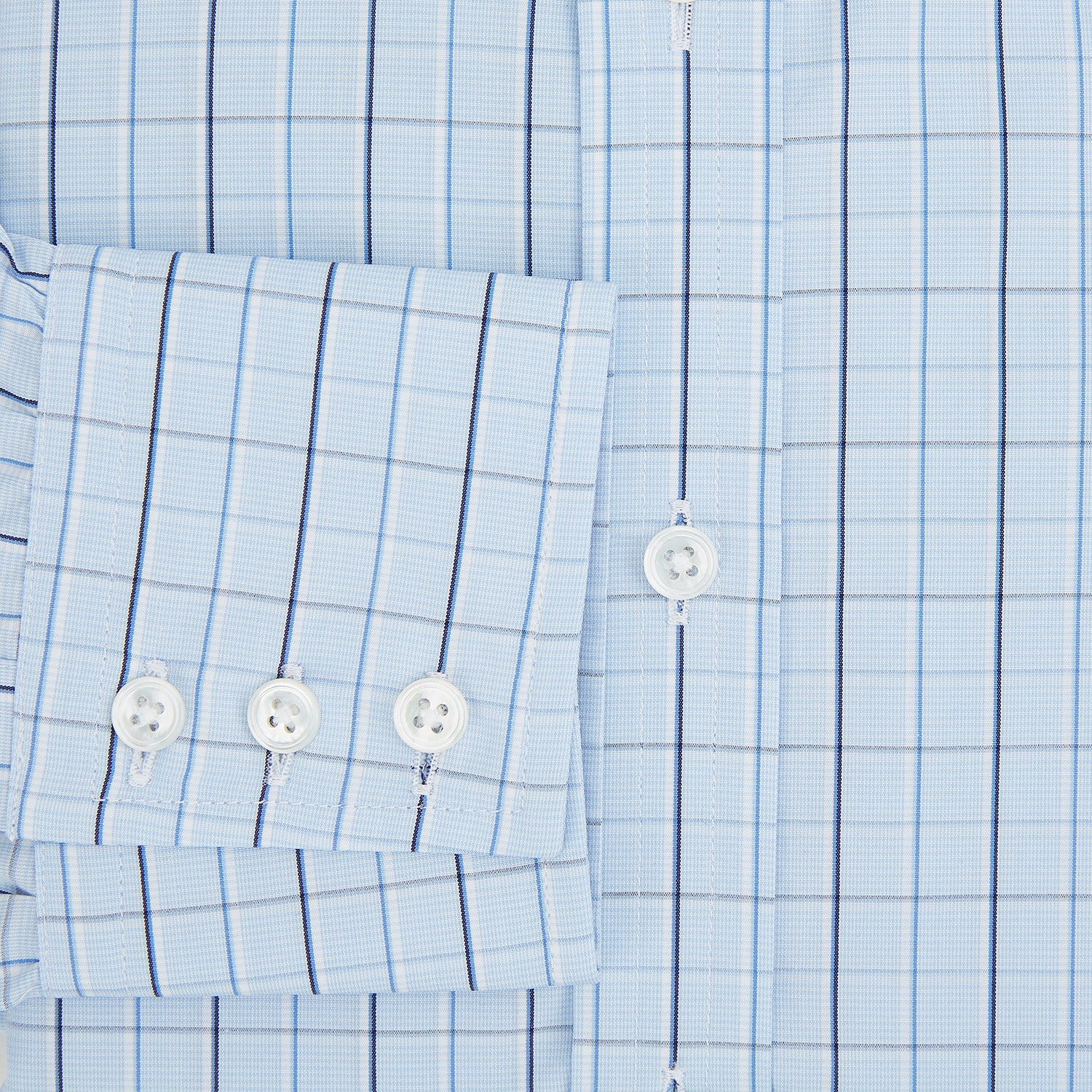 Image 4 of product Navy and Blue Combination Check Mayfair Shirt