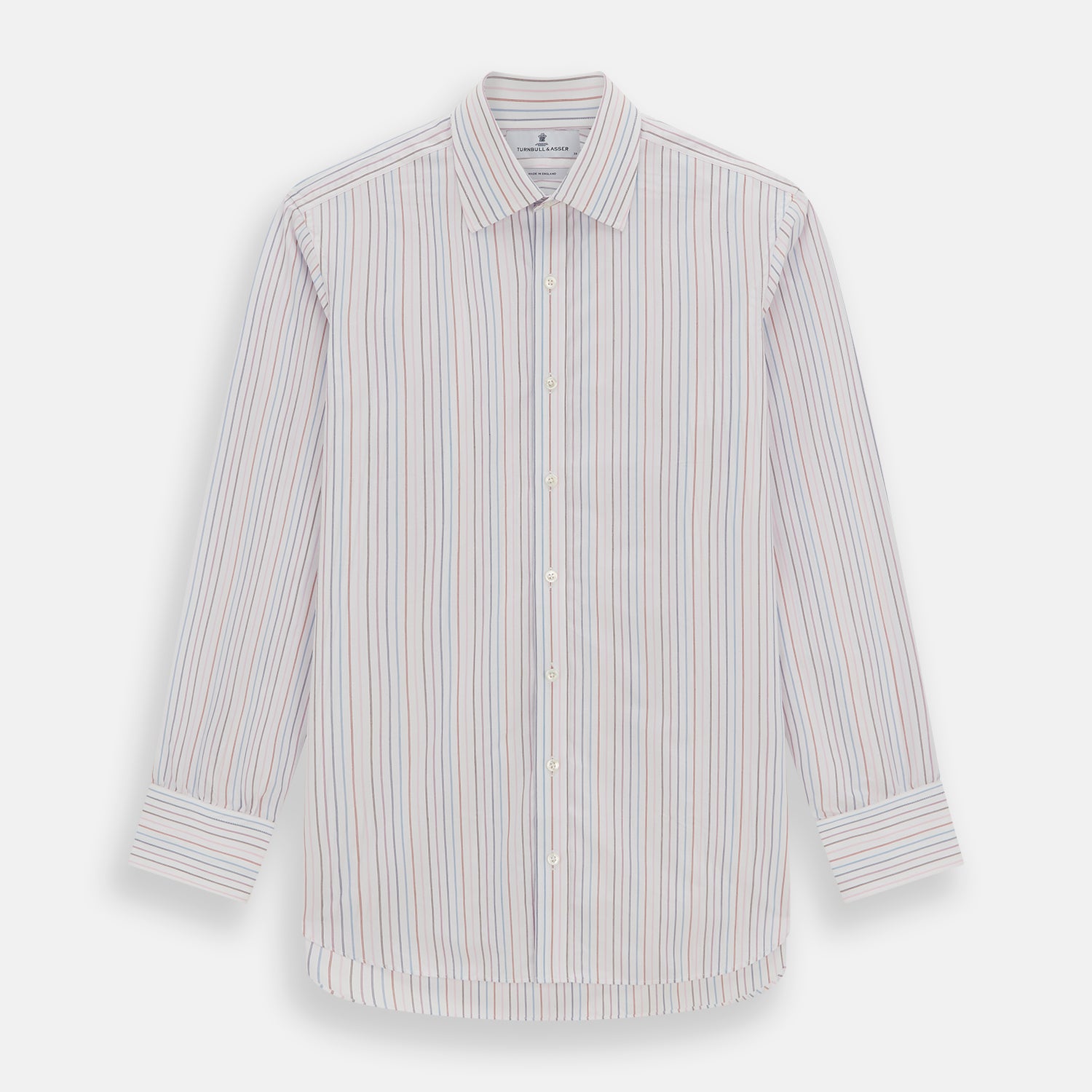 Image 1 of product Pink and Blue Multi Double Pinstripe Mayfair Shirt