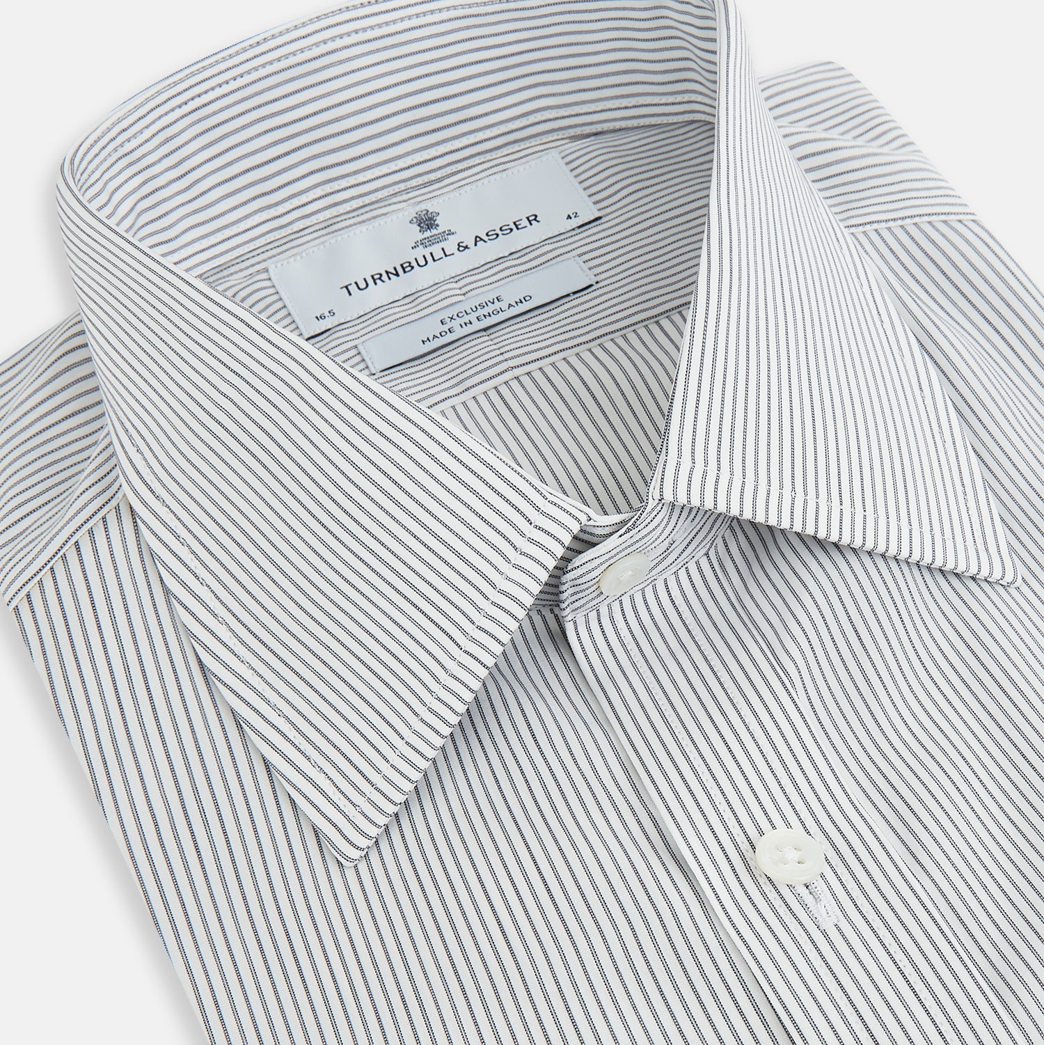 Image 2 of product Midnight Blue Fine Track Stripe Mayfair Shirt