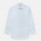 The Turnbull & Asser Pale Blue Cotton Regular Fit Mayfair Shirt features a classic collar, white buttons, and buttoned cuffs. This long-sleeve dress shirt displays the timeless Mayfair silhouette for a refined look.